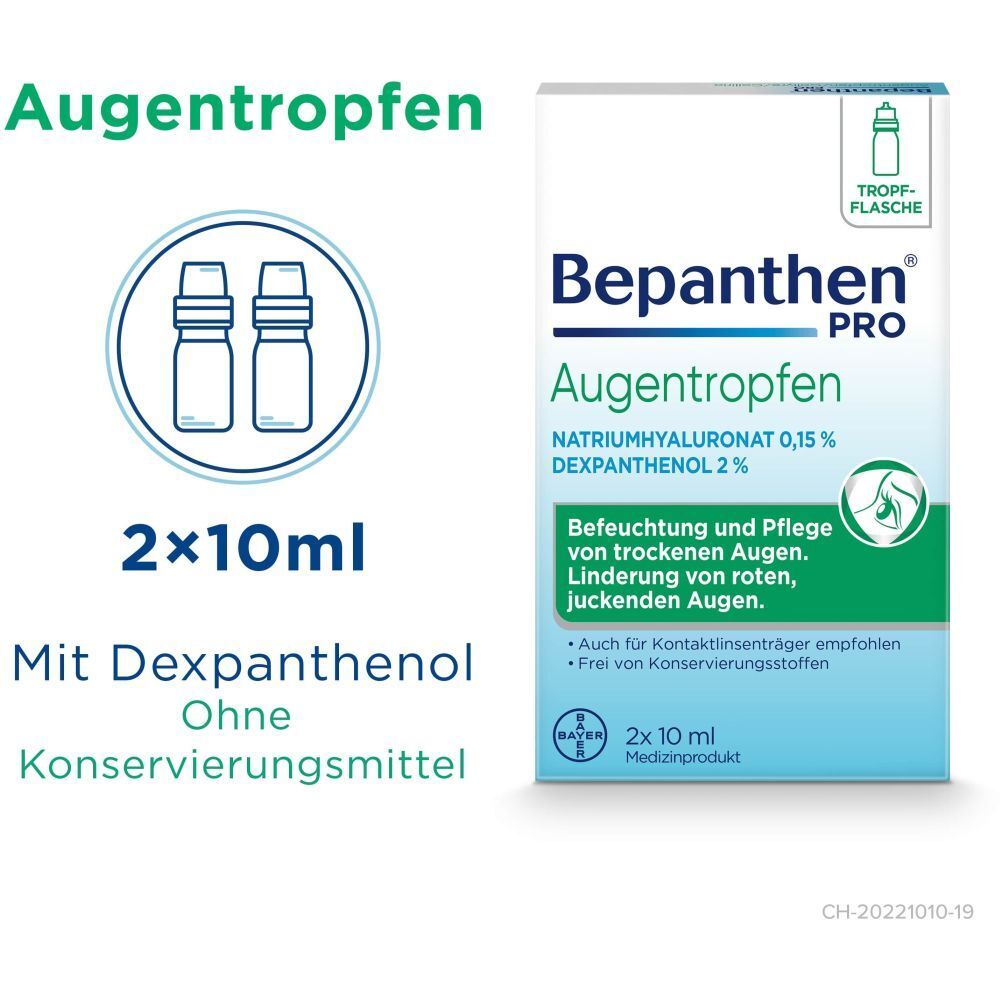 Bepanthen® PRO Augentropfen Duo zur Pflege gereizter und trockener Augen