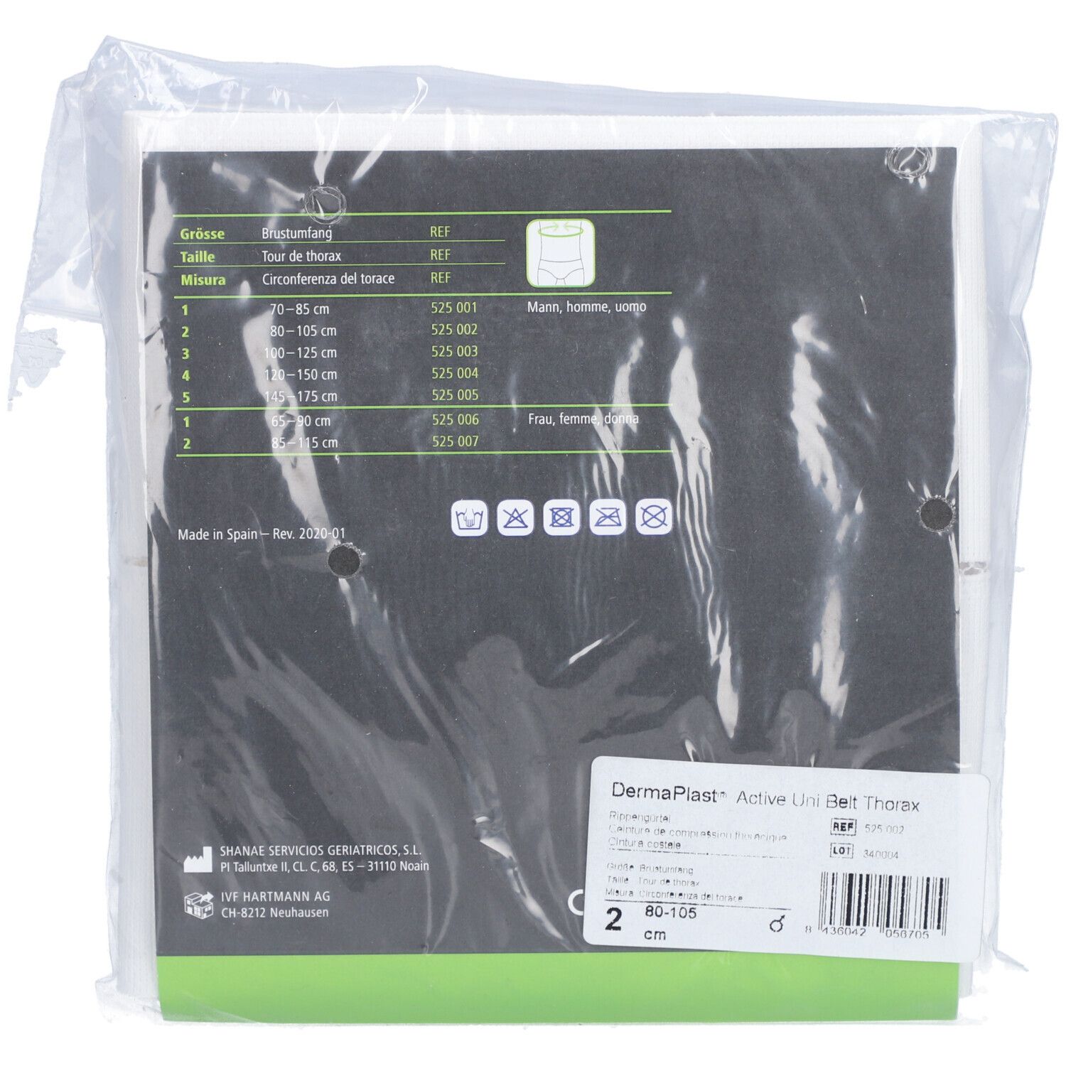 HARTMANN Dermaplast® Active Unibelt Thorax Größe 2 80 - 105 cm Herren