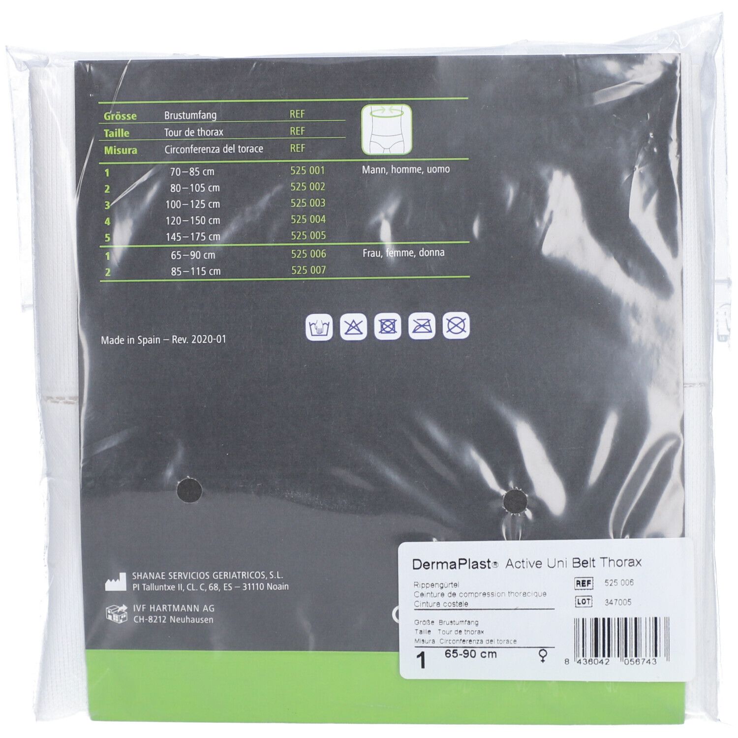 HARTMANN Dermaplast® Active Unibelt Thorax taille 1 65-90 cm Femme