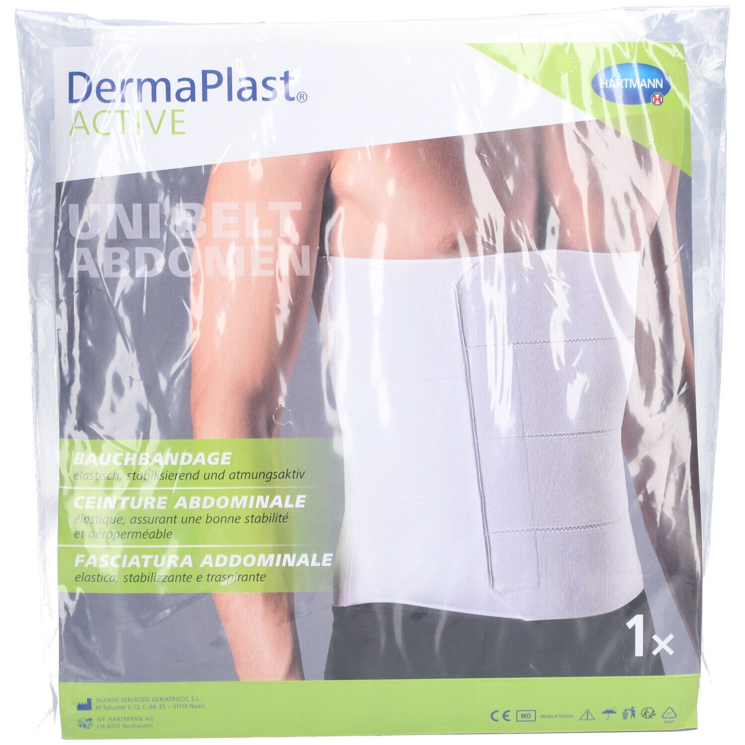 HARTMANN Dermaplast® Active Unibelt Bauchweggürtel Größe 1 70-90 cm klein