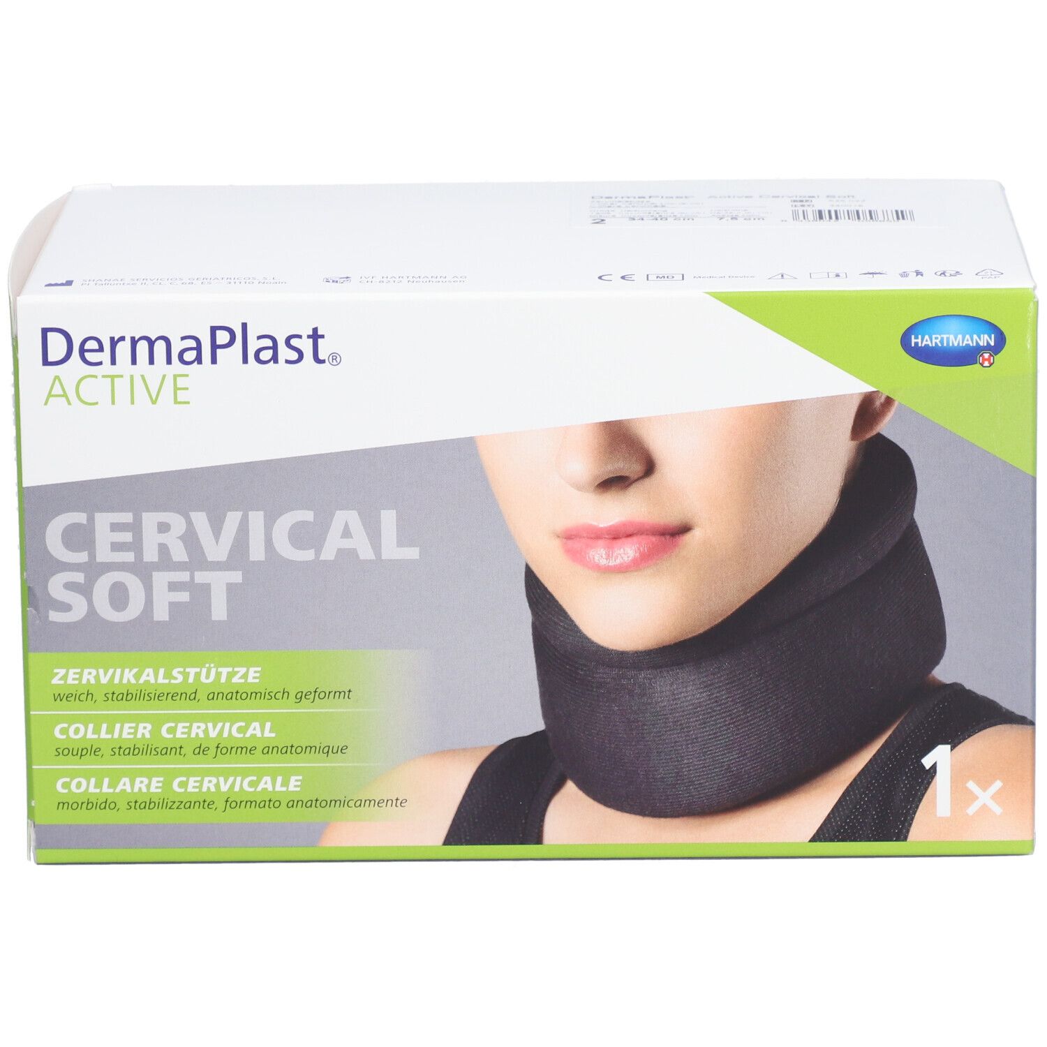 HARTMANN Dermaplast Active Cervical niedrig hoch Collier cervical taille 2 34-40 cm