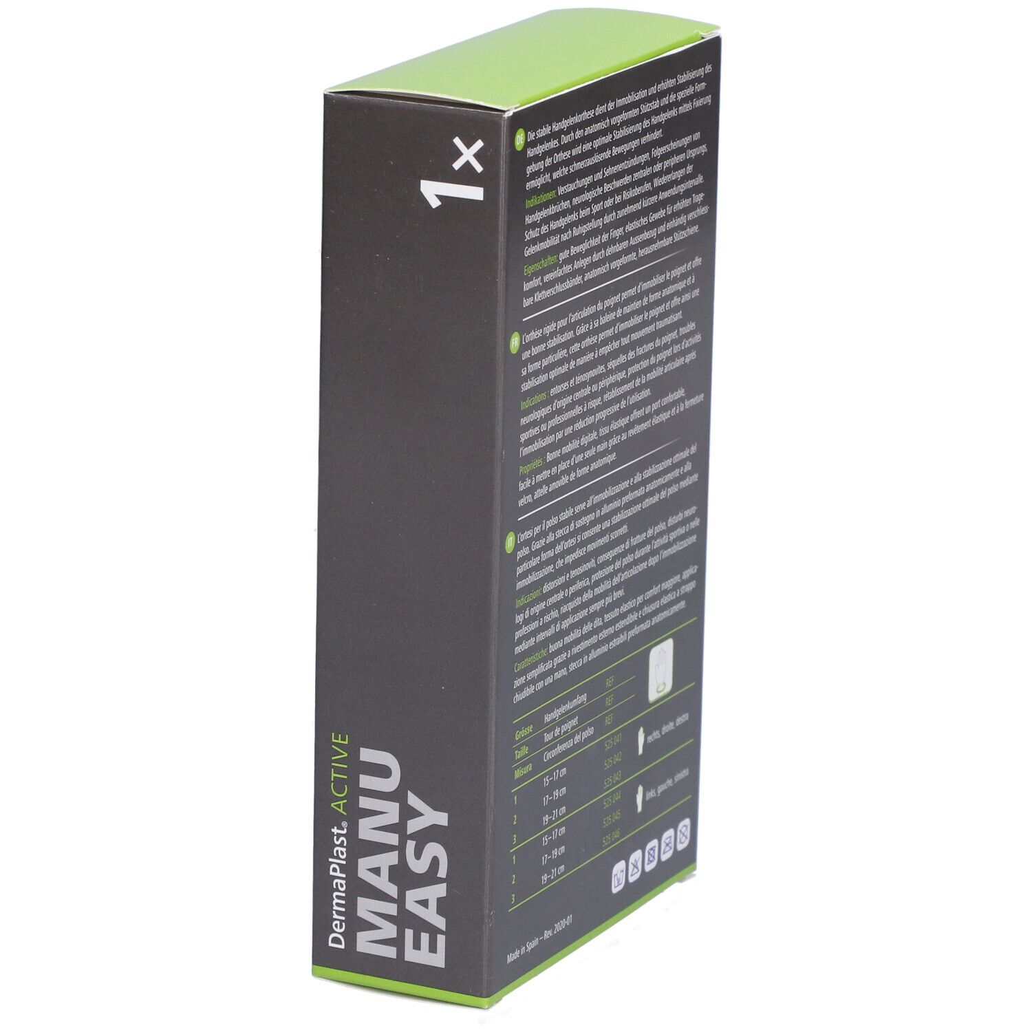 HARTMANN Dermaplast® Active Manu easy 1 Court droit