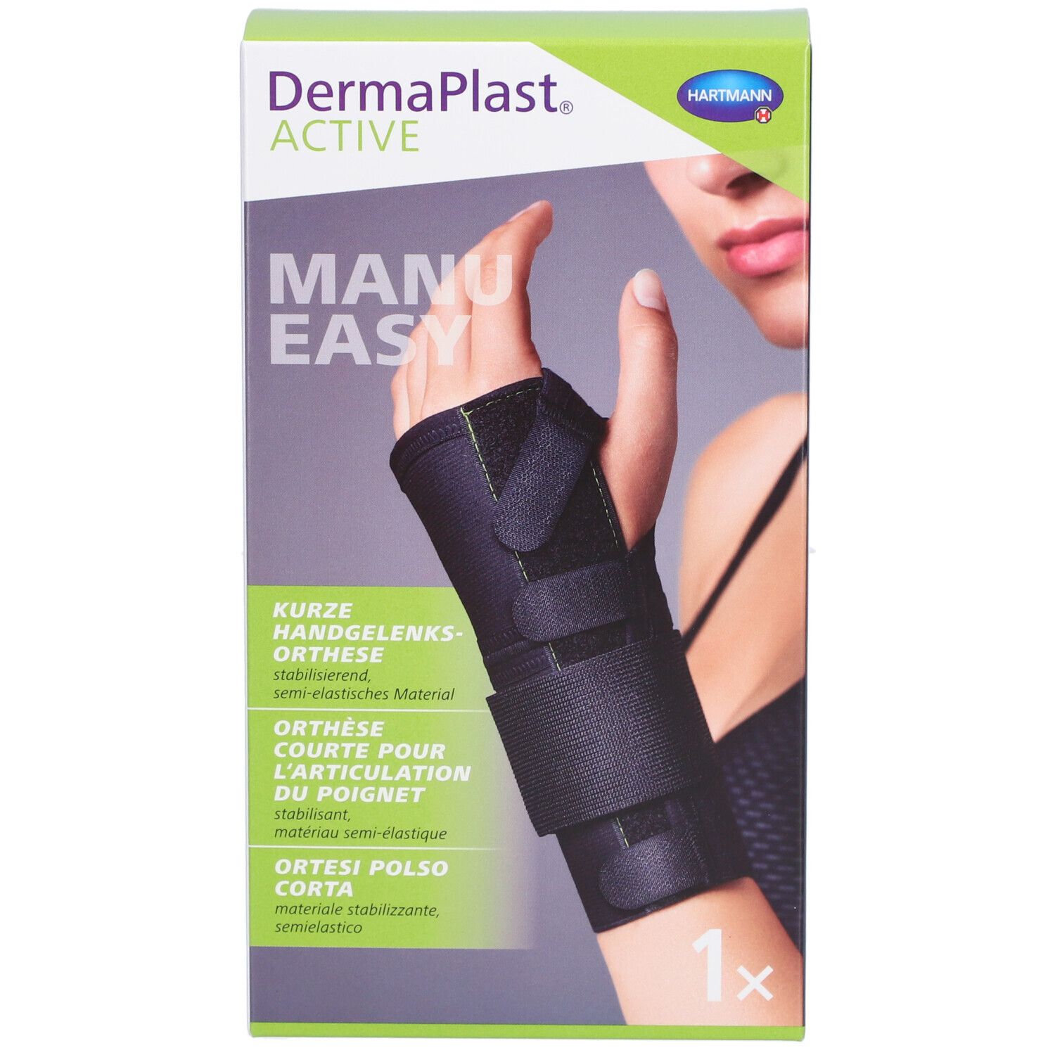 HARTMANN Dermaplast® Active Manu easy 1 Court droit
