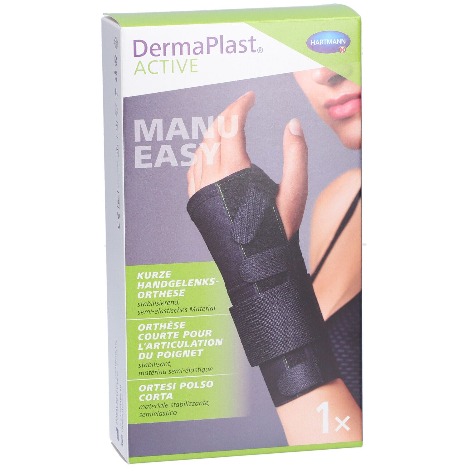 HARTMANN Dermaplast® Active Manu easy 1 Court droit