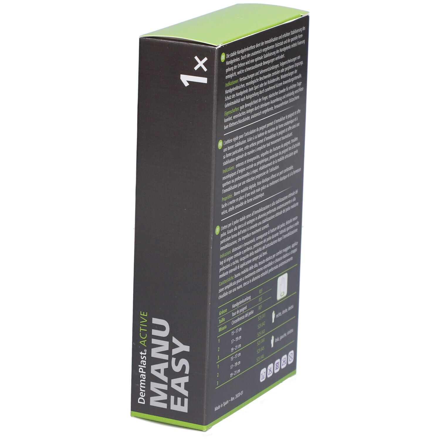 HARTMANN Dermaplast® Active Manu easy 2 Court Droit