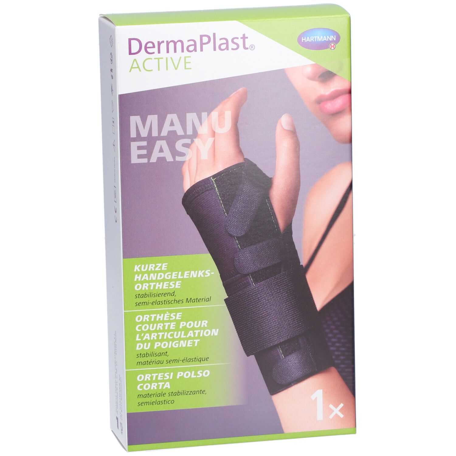 HARTMANN Dermaplast® Active Manu easy 2 Court Droit