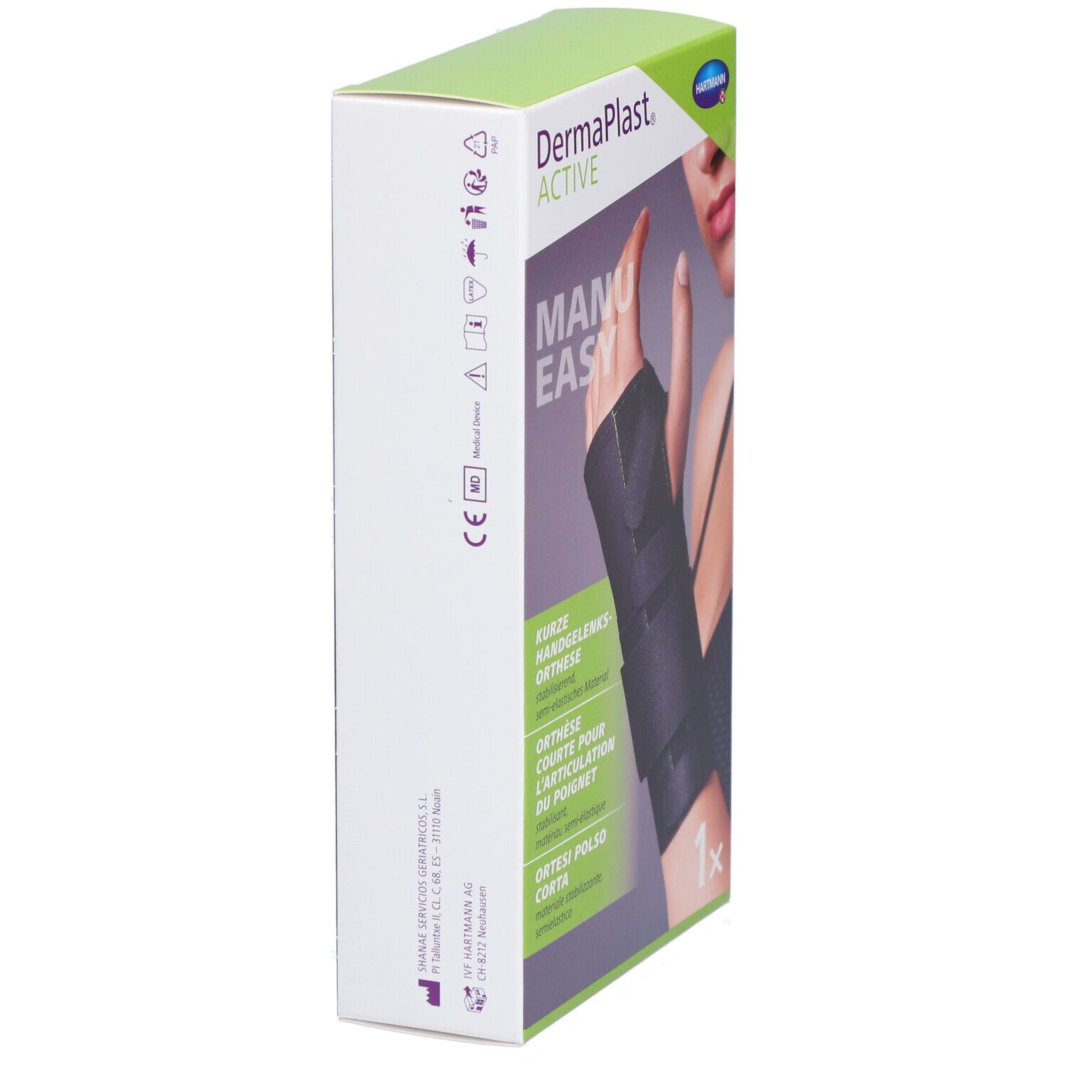 HARTMANN Dermaplast® Active Manu easy 3 Court droit