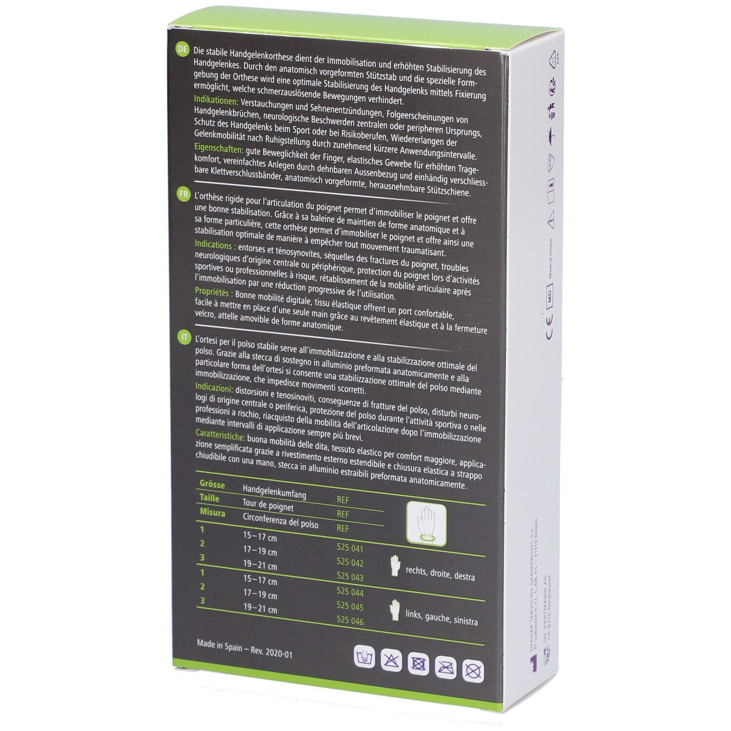 HARTMANN Dermaplast® Active Manu easy 3 Court droit