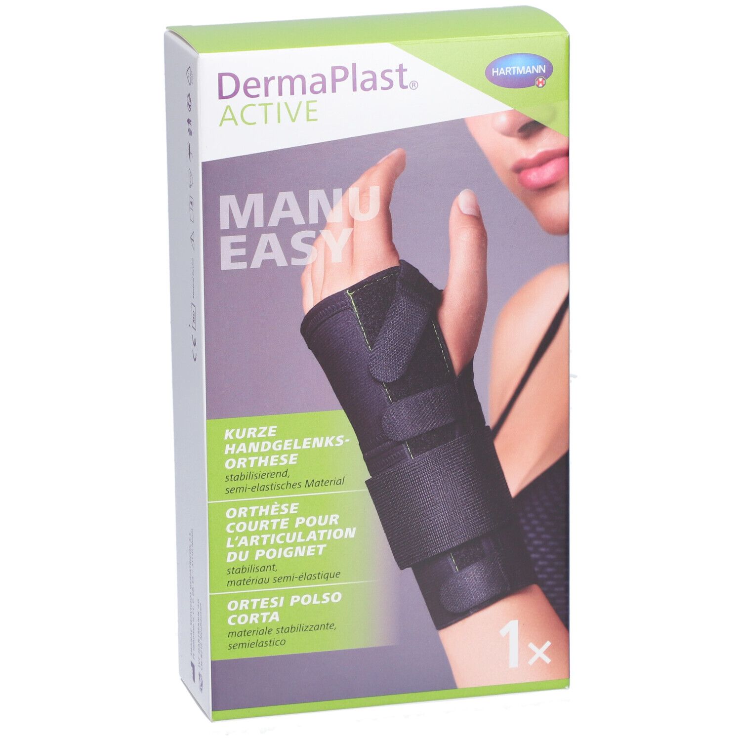 HARTMANN Dermaplast® Active Manu easy 3 Court droit