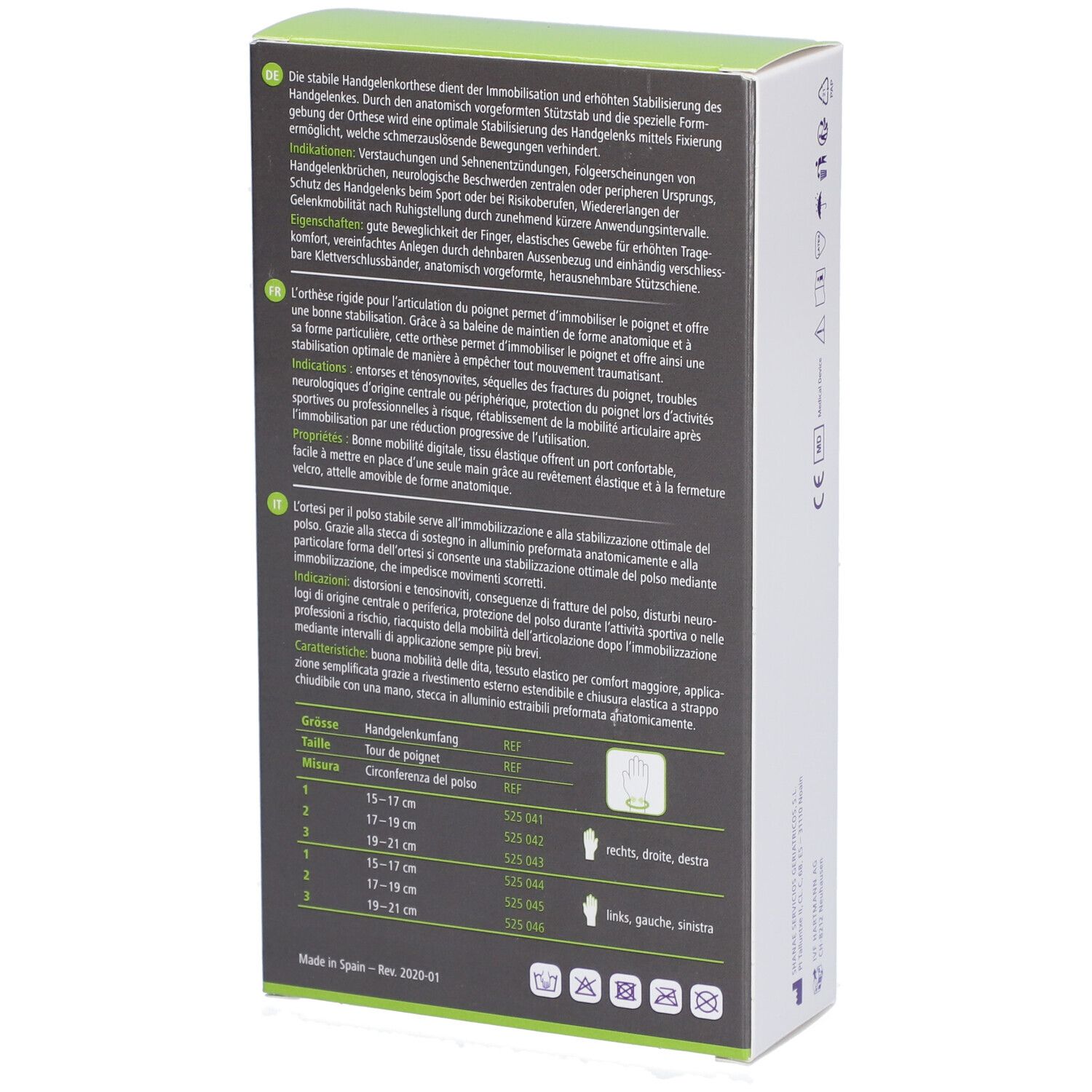 HARTMANN Dermaplast® Active Manu easy 1 Court gauche