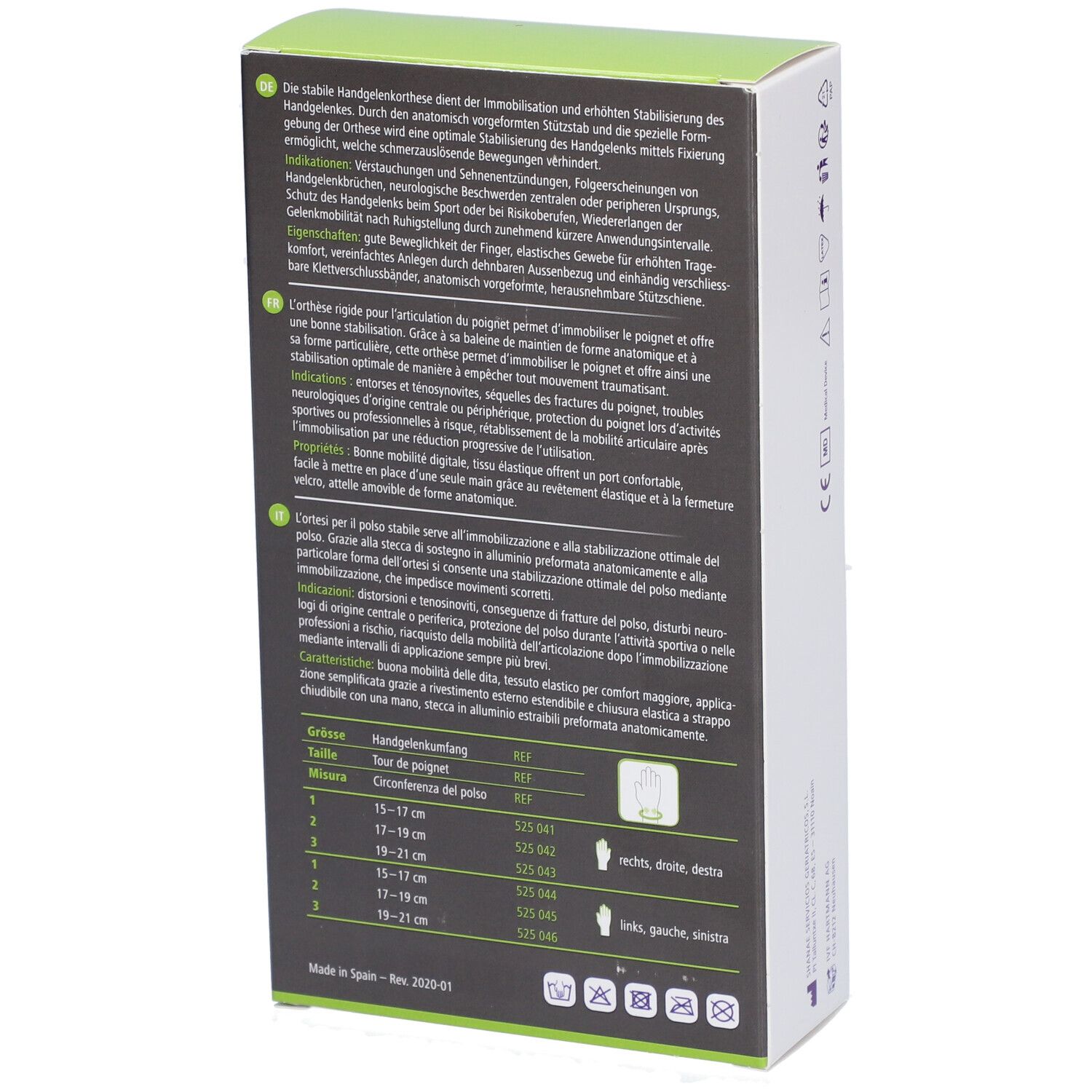 HARTMANN Dermaplast® Active Manu easy 2 Court gauche