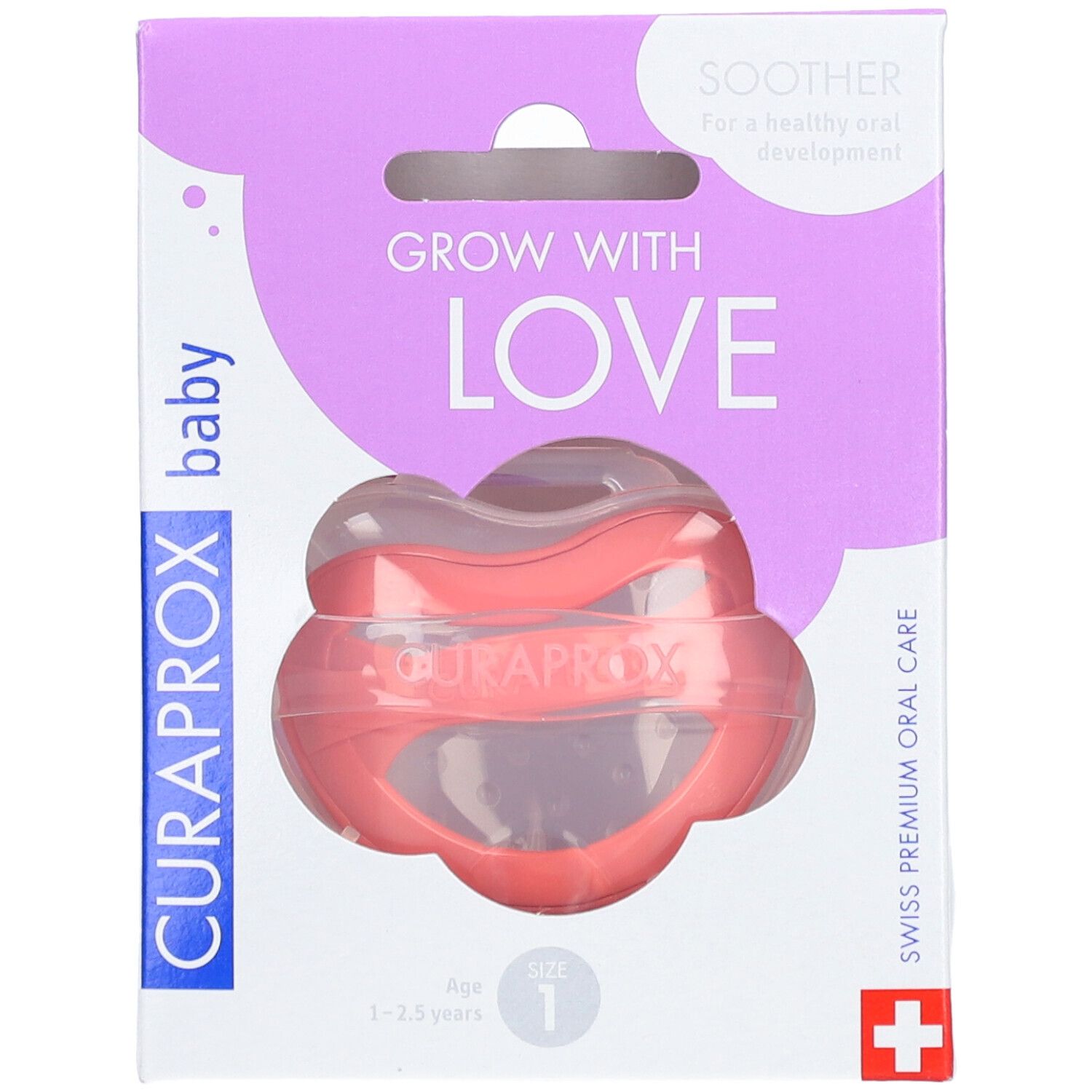 CURAPROX baby sucette Gr 1 coral single