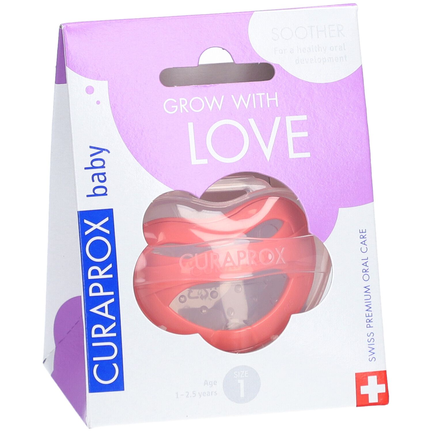 CURAPROX baby sucette Gr 1 coral single