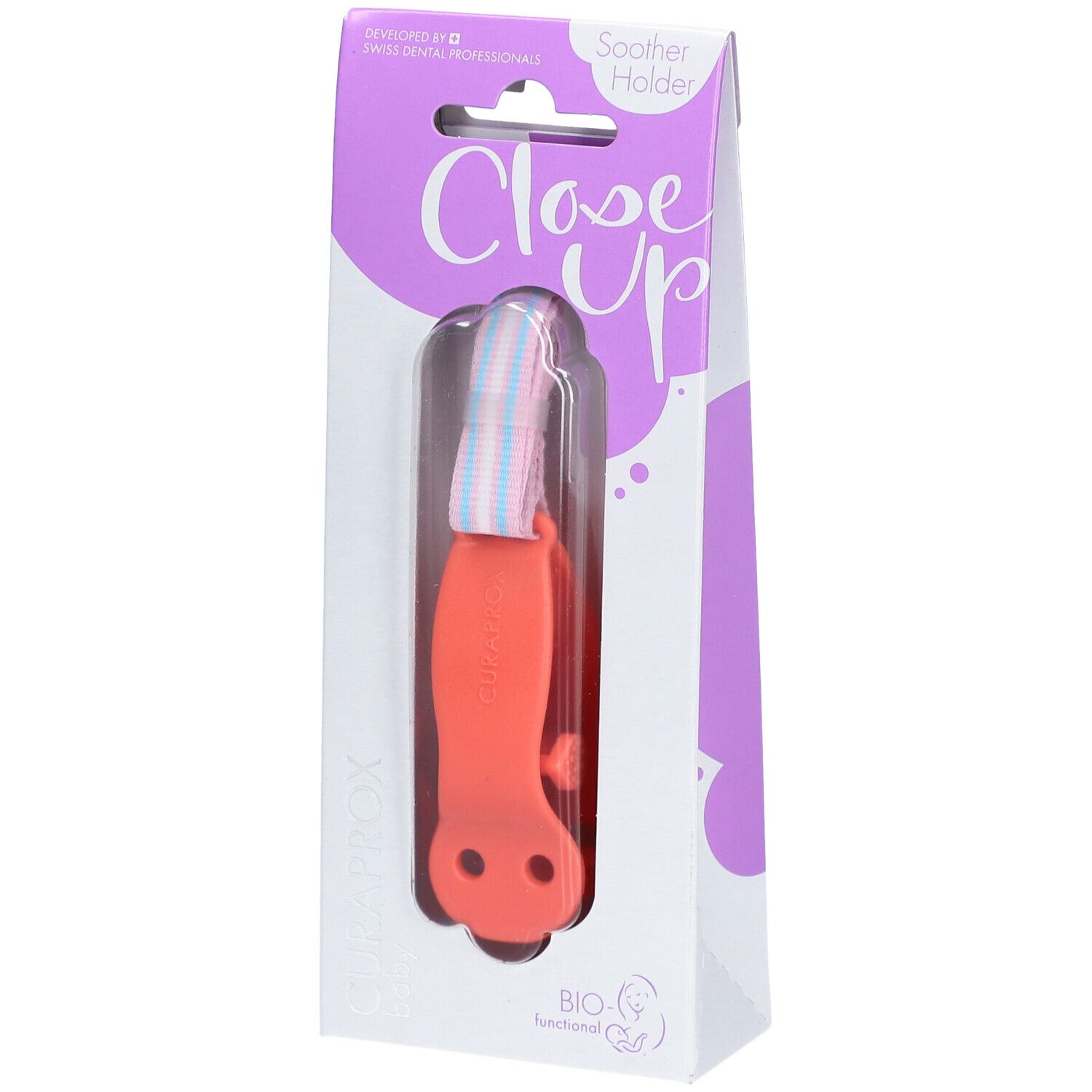 CURAPROX baby attache-sucette coral