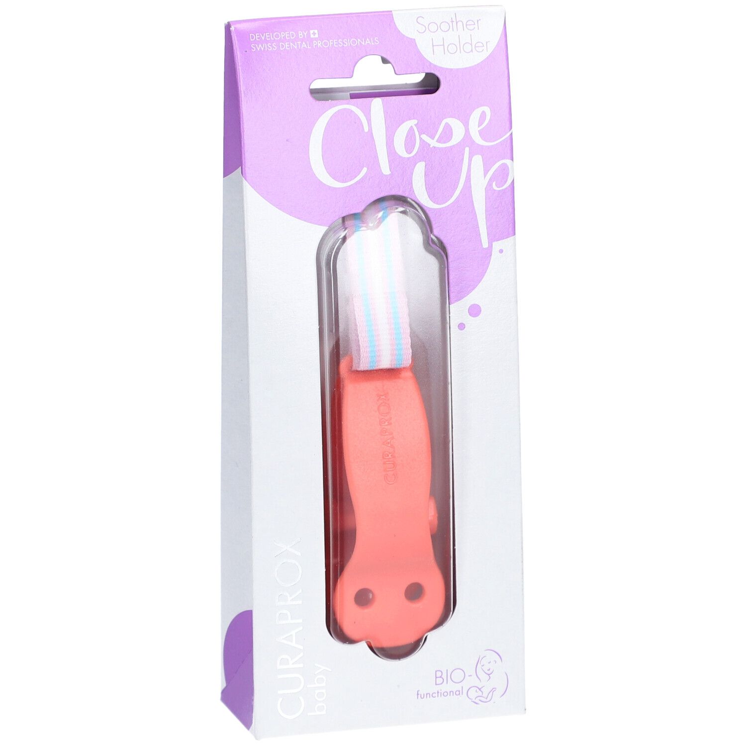 CURAPROX baby attache-sucette coral