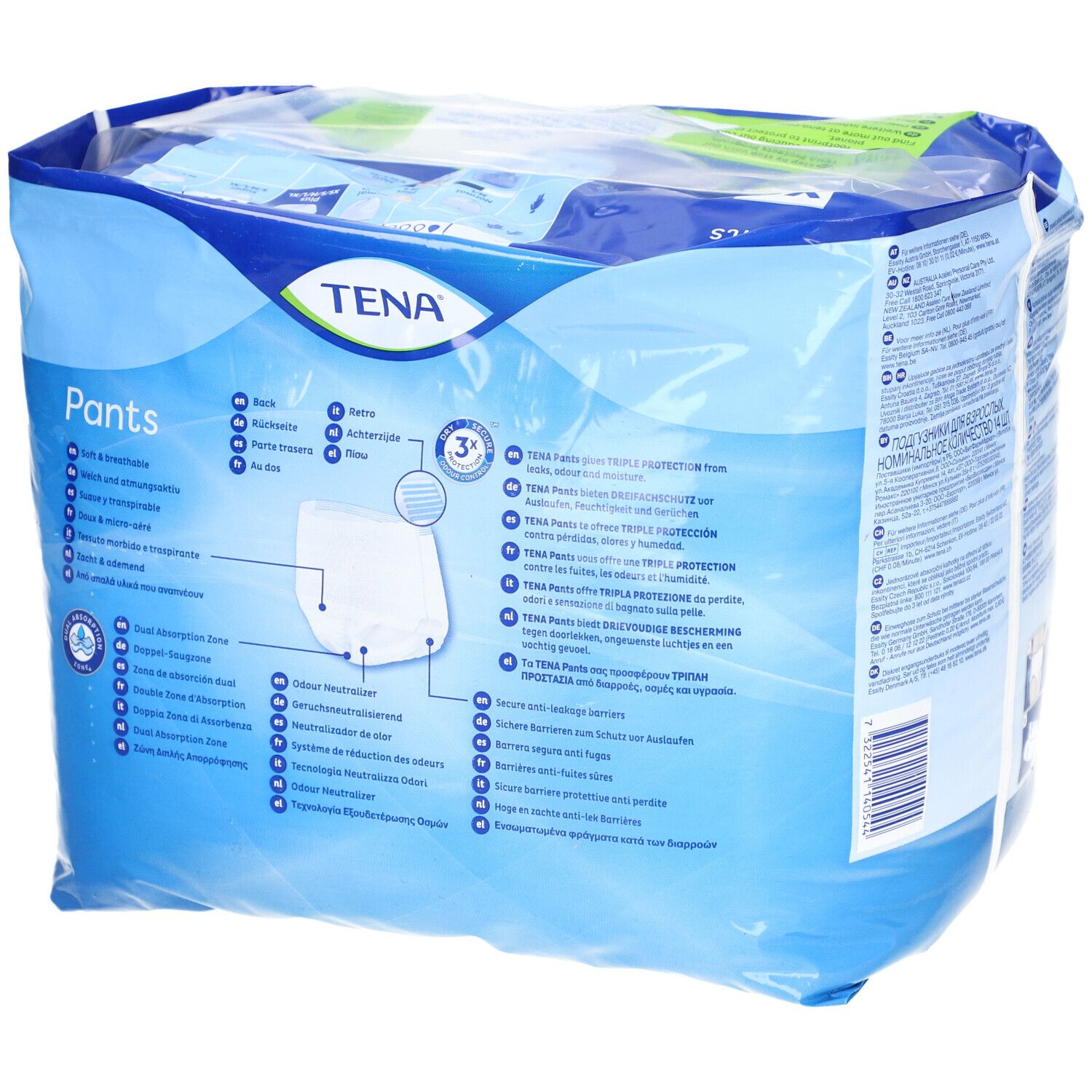 TENA Pants Plus - Saugfähige Unterwäsche Größe XS
