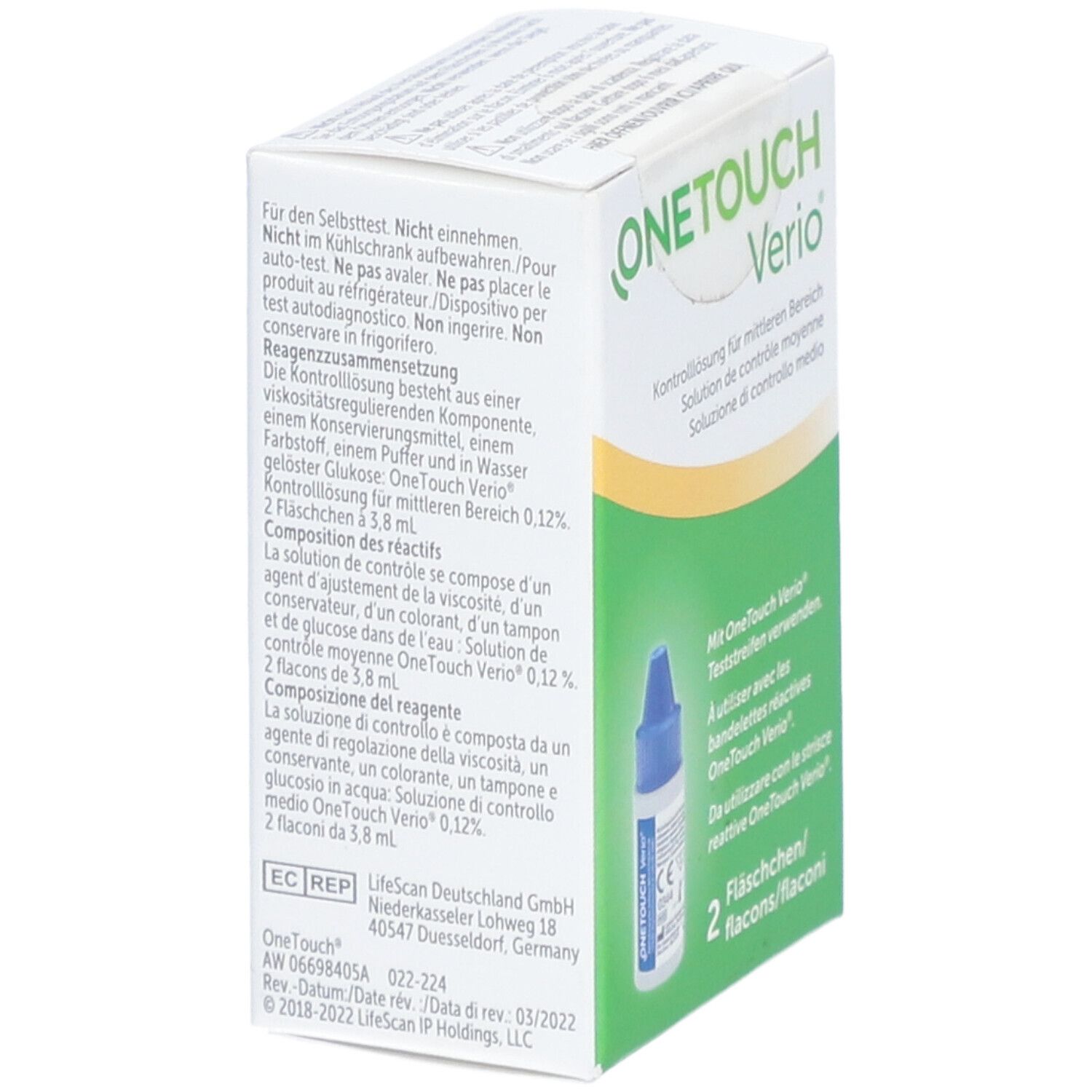 ONETOUCH® Verio Mittlere Kontrolllösung