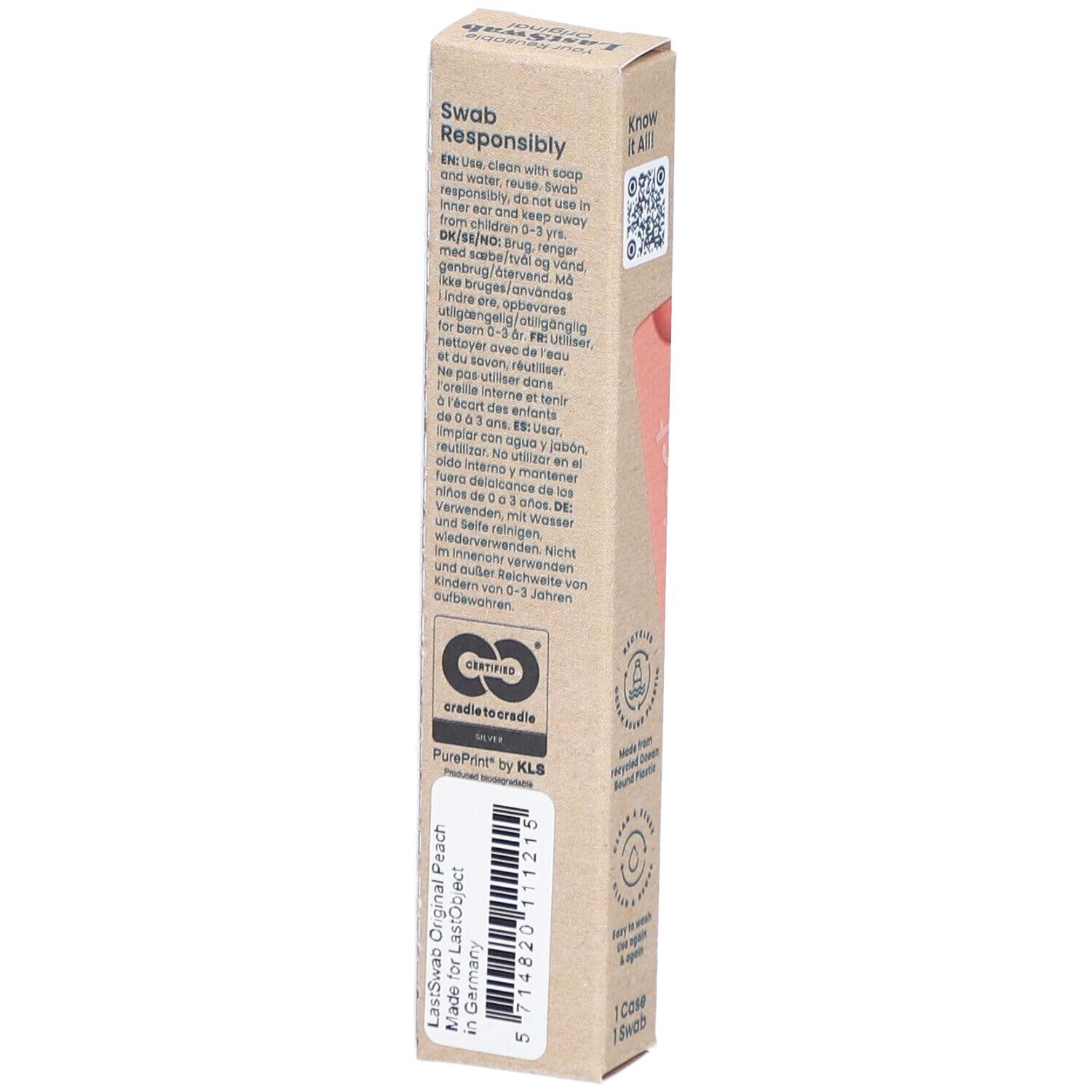 LASTSWAB Basic wiederverw Wattestäbchen orange
