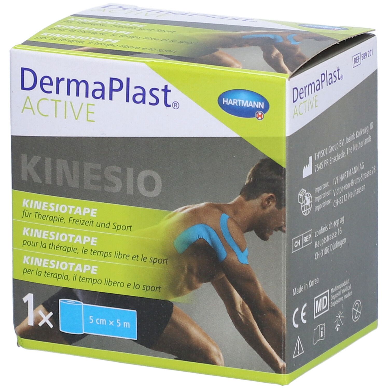 HARTMANN Dermaplast® Aktiv-Kinesiotape 5cm x 5m bleu