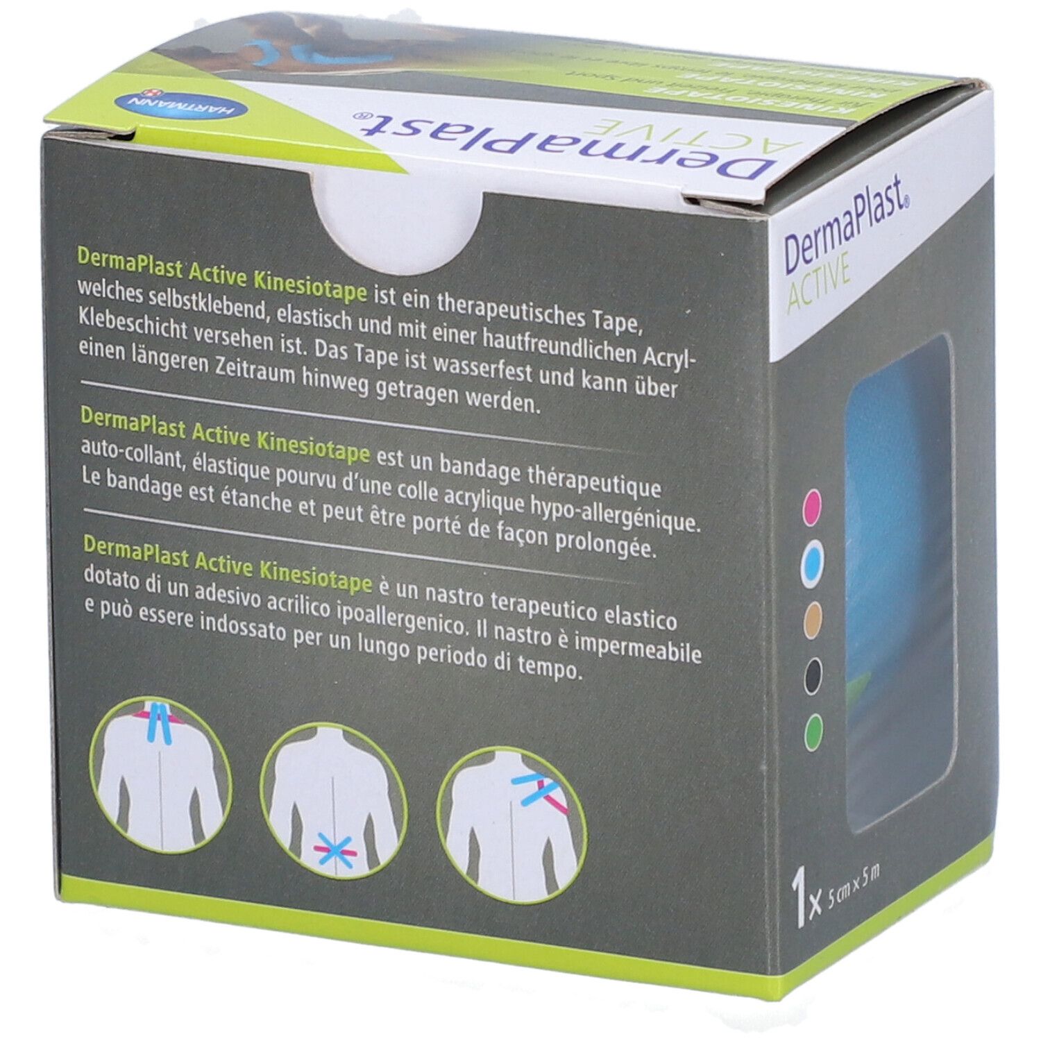 HARTMANN Dermaplast® Aktiv-Kinesiotape 5cm x 5m bleu