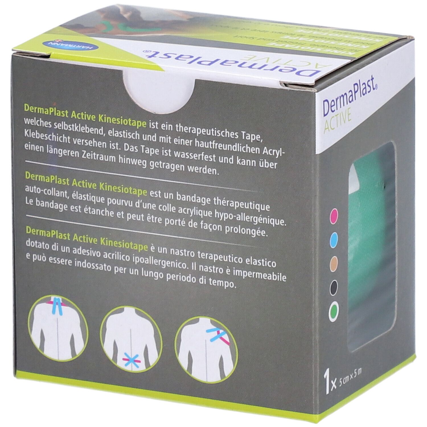 HARTMANN Dermaplast® Active Kinesiotape  5cm x 5m vert