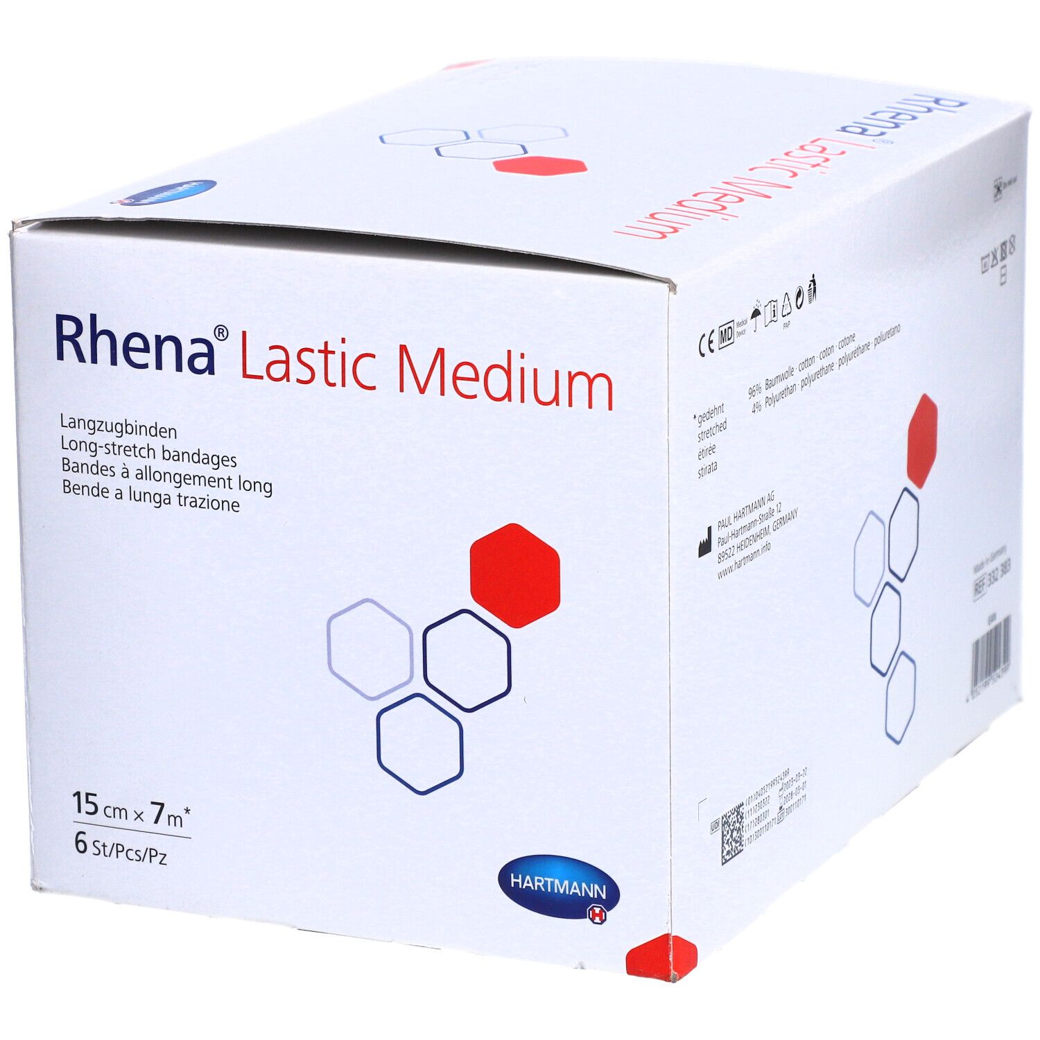 HARTMANN Rhena® Lastic Medium Langzugbinden 15 cm x 7 m braun