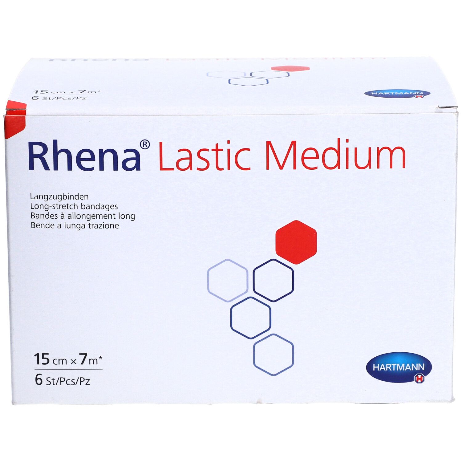 HARTMANN Rhena® Lastic Medium Langzugbinden 15 cm x 7 m braun