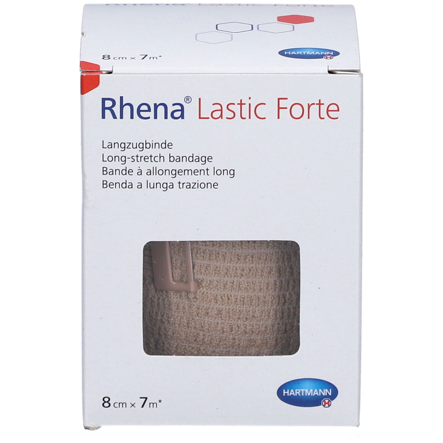 HARTMANN Rhena® Lastic Forte Bande à allongement long 8 cm x 7 m marron