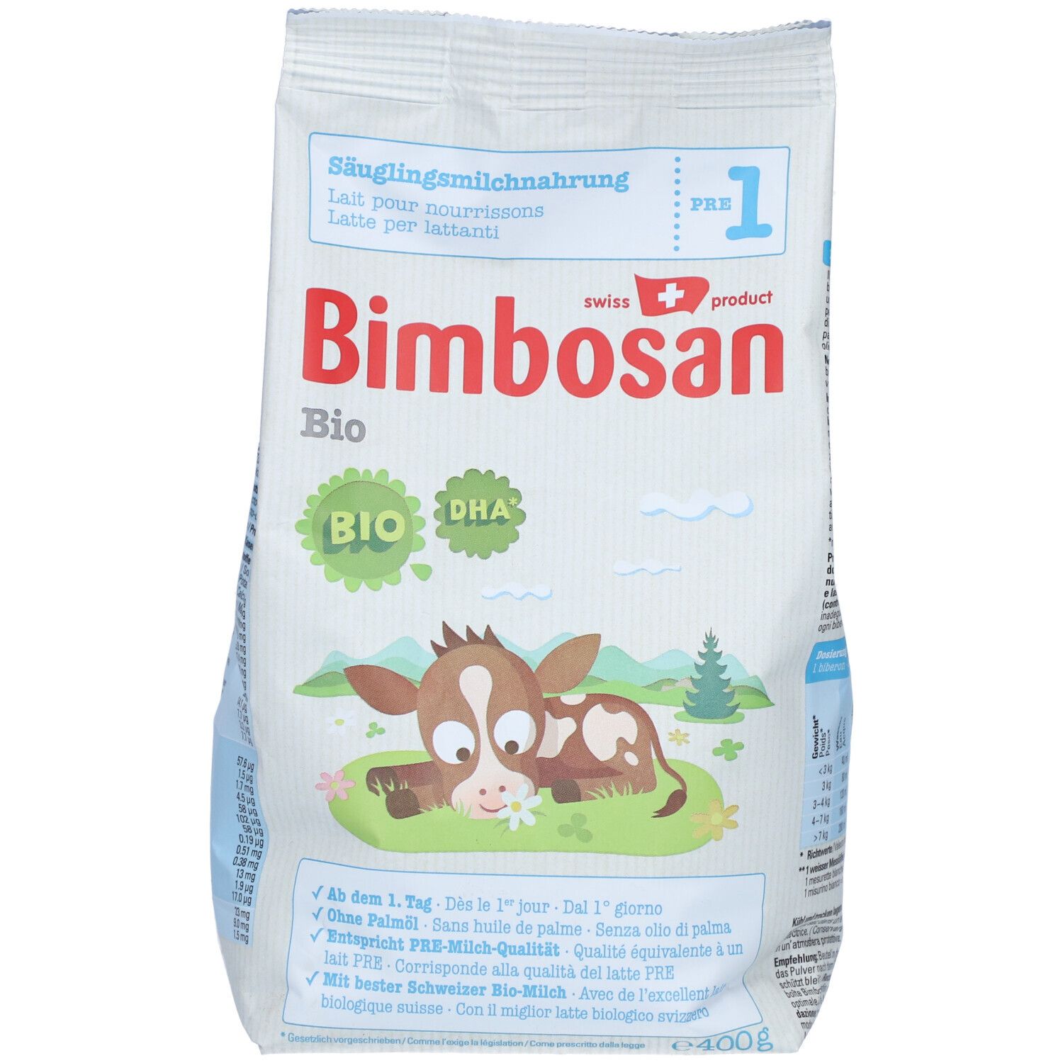 BIMBOSAN Lait pour nourrissons 1 Bio