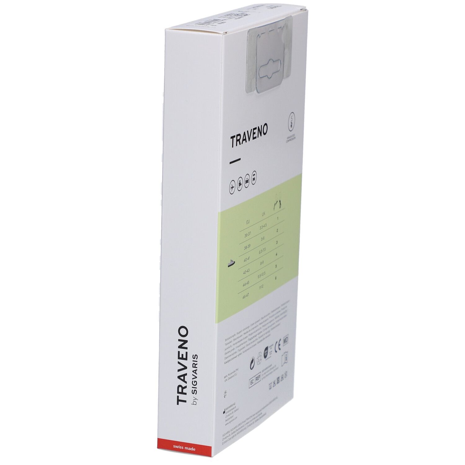 SIGVARIS TRAVENO Reisesocken A-D Größe 3 40-41 Marine