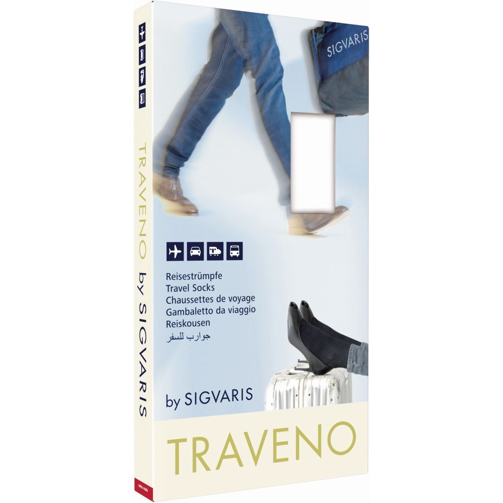 SIGVARIS TRAVENO Reisesocken A-D Größe 1 36-37 Schwarz