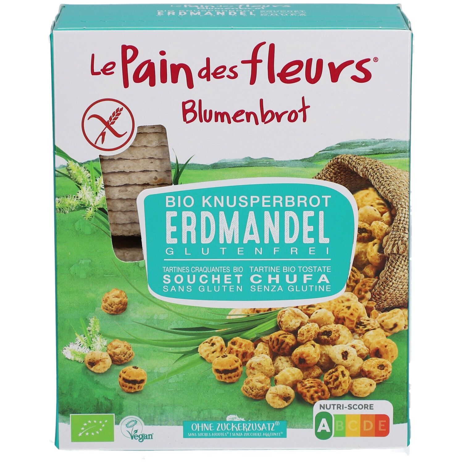 Le Pain des Fleurs Bio Tigernuss-Knäckebrot, glutenfrei