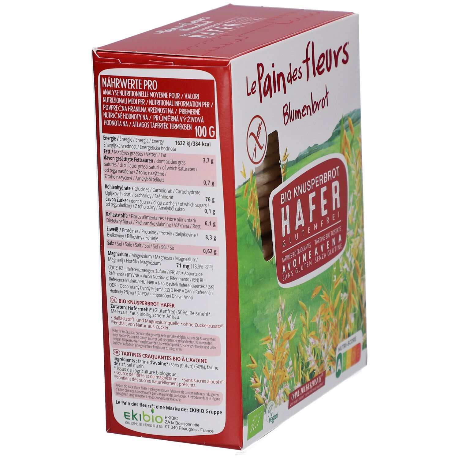 Le Pain des fleurs Tartines bio craquantes avoine sans gluten