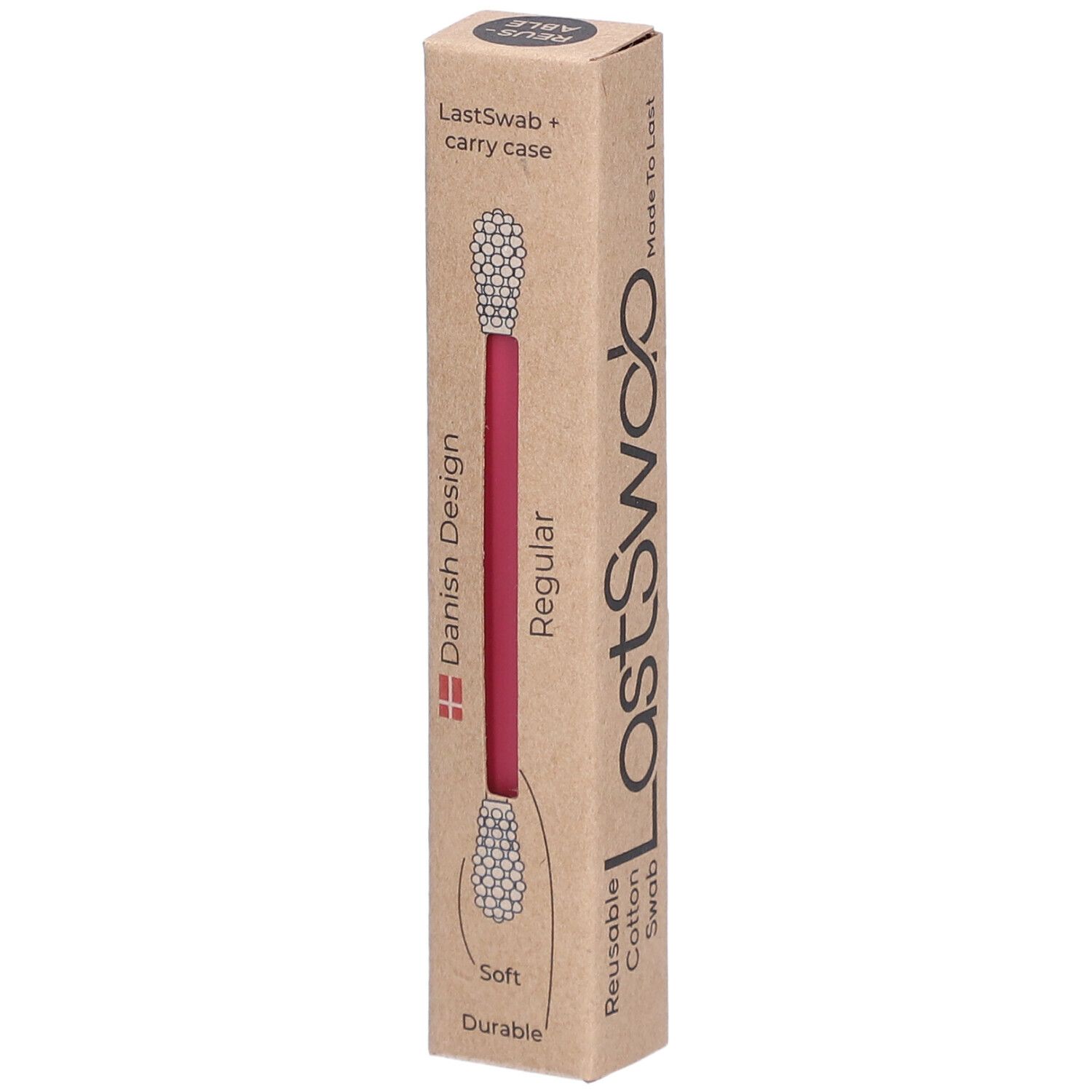 LASTSWAB Basic wiederverw Wattestäbchen rot