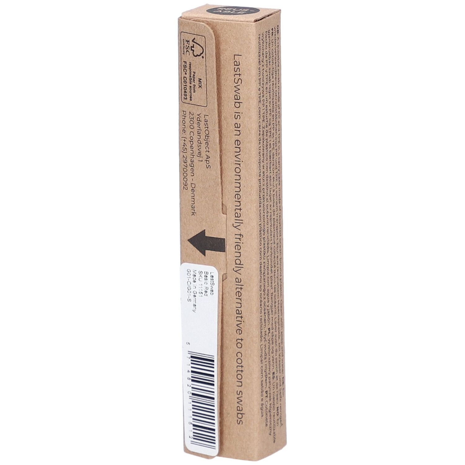 LASTSWAB Basic wiederverw Wattestäbchen rot