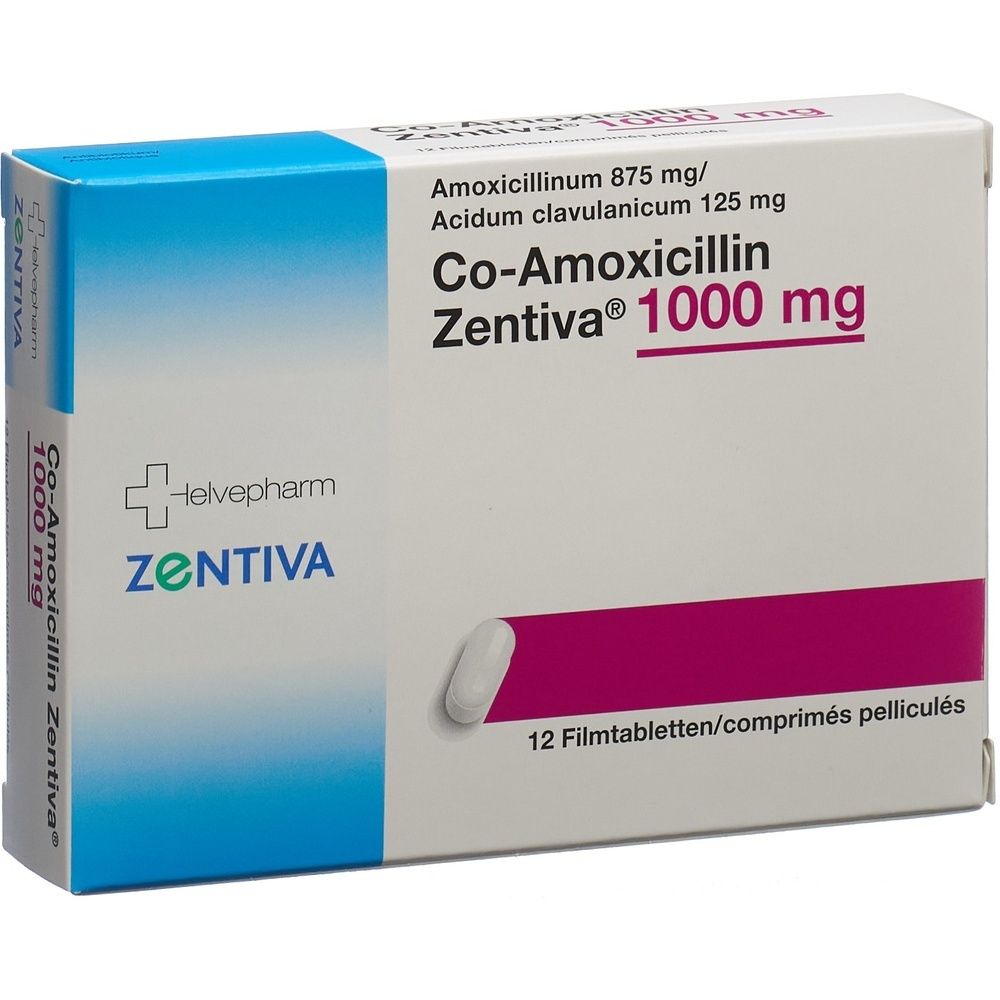 CO-AMOXICILLIN Zentiva Filmtabl 1000 mg SDO