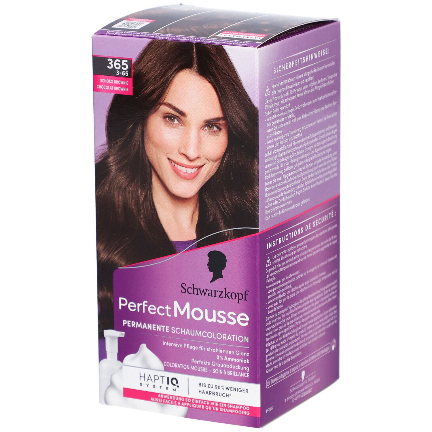 Schwarzkopf Perfect Mousse coloration mousse 365 brun chocolat