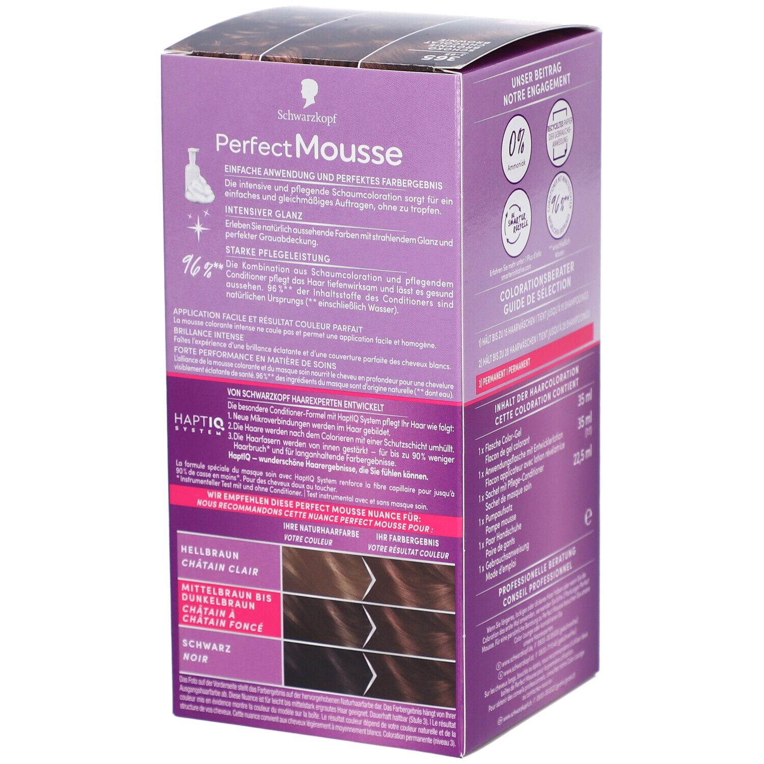Schwarzkopf Perfect Mousse coloration mousse 365 brun chocolat