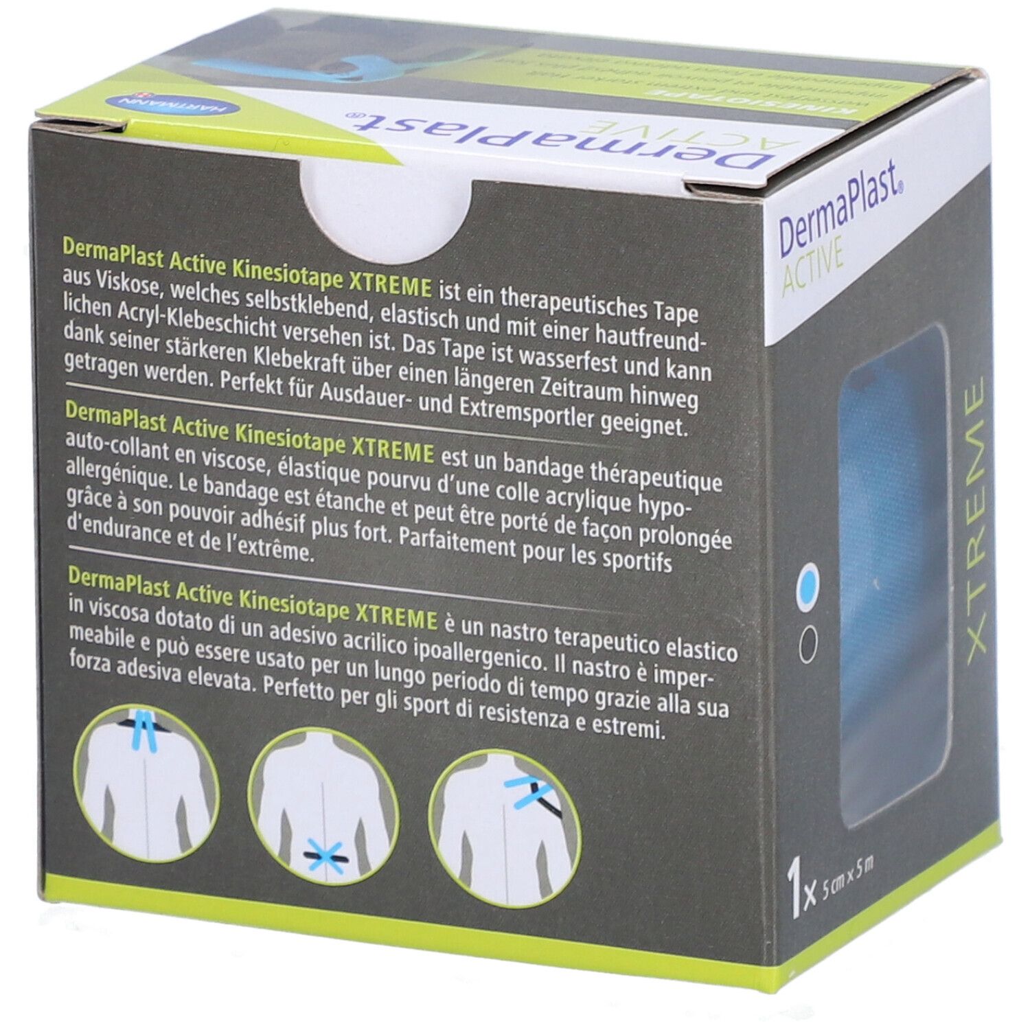 HARTMANN Dermaplast® Aktiv-Kinesiotape Xtreme 5cm x 5m bleu
