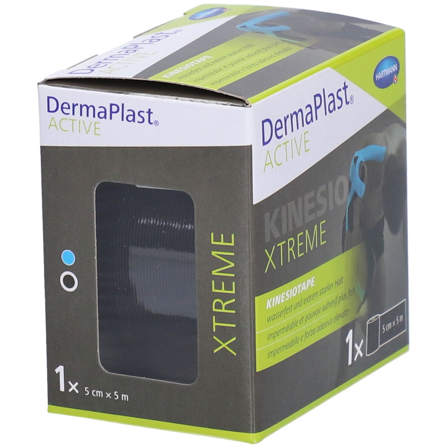 HARTMANN Dermaplast® Active Kinesiotape Xtreme 5cm x 5m noir