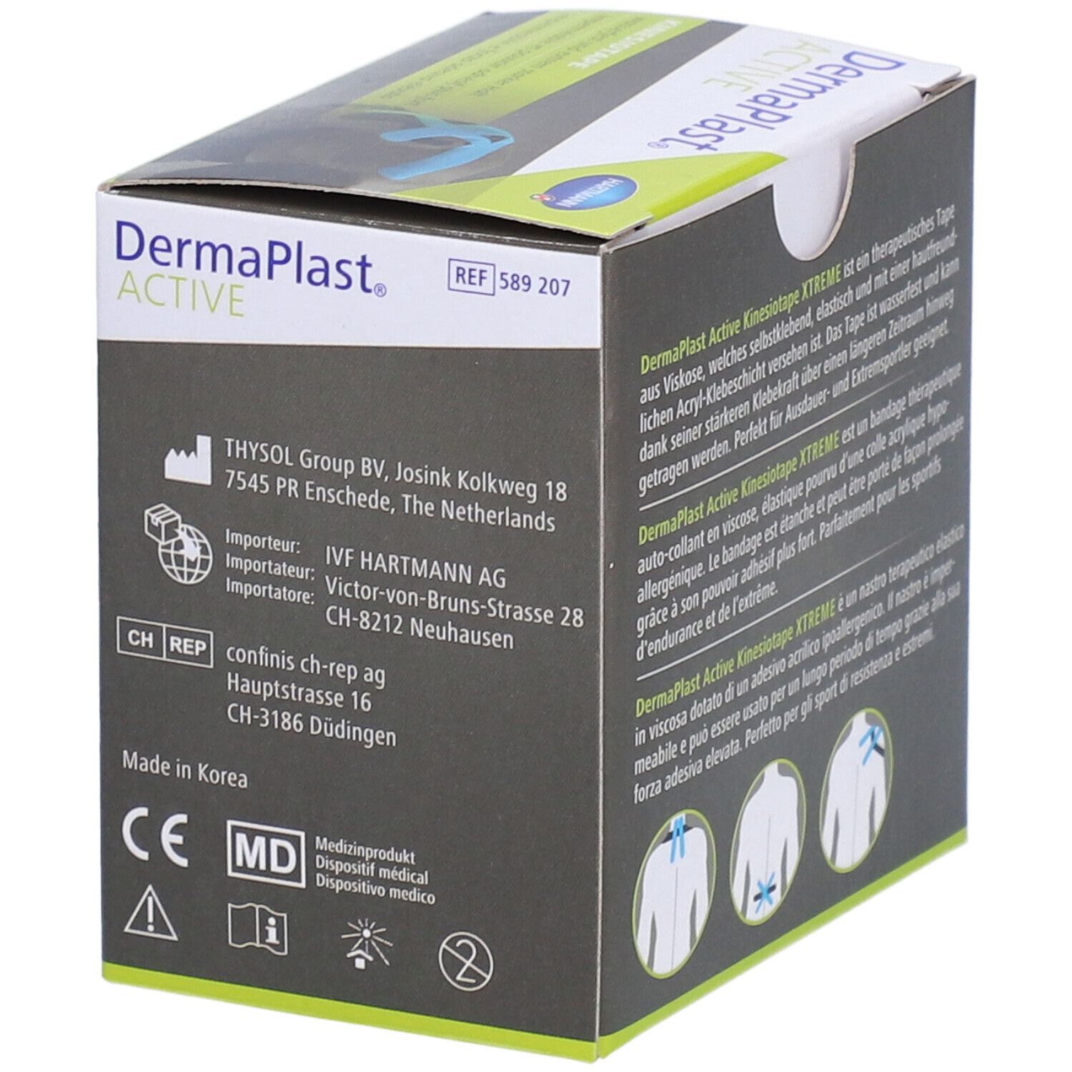 HARTMANN Dermaplast® Active Kinesiotape Xtreme 5cm x 5m noir
