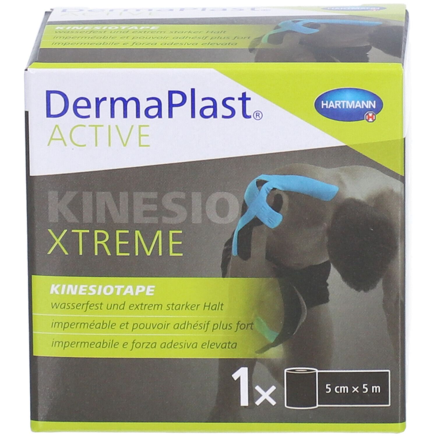 HARTMANN Dermaplast® Active Kinesiotape Xtreme 5cm x 5m noir