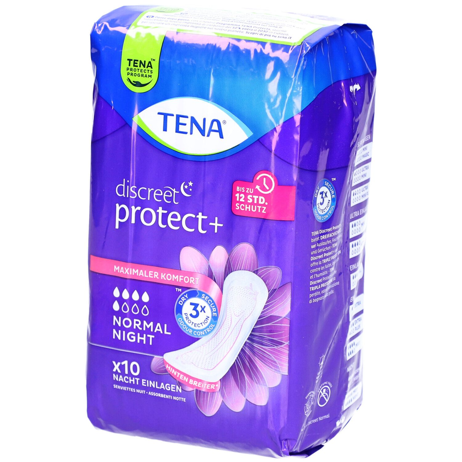 TENA Discreet Protect+ Normal Night - Binden bei Blasenschwäche