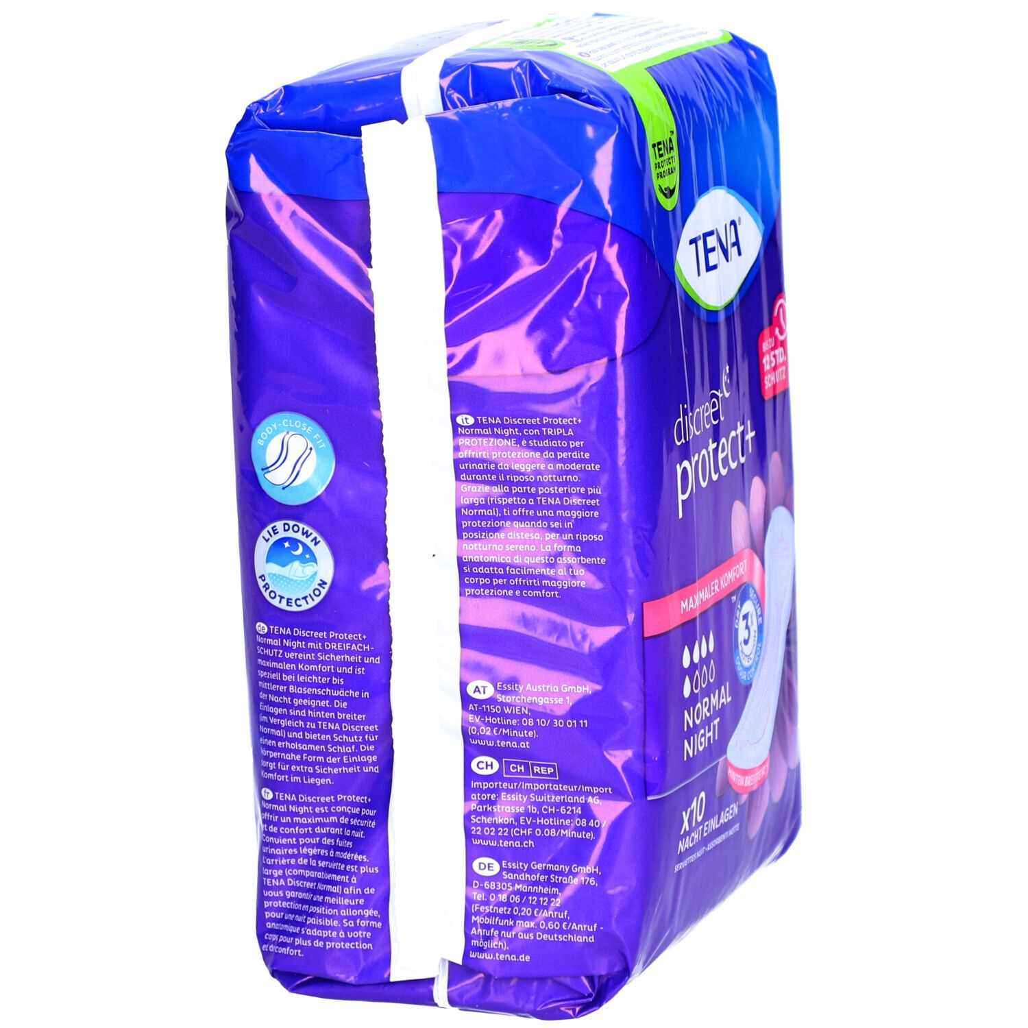 TENA Discreet Protect+ Normal Night - Binden bei Blasenschwäche