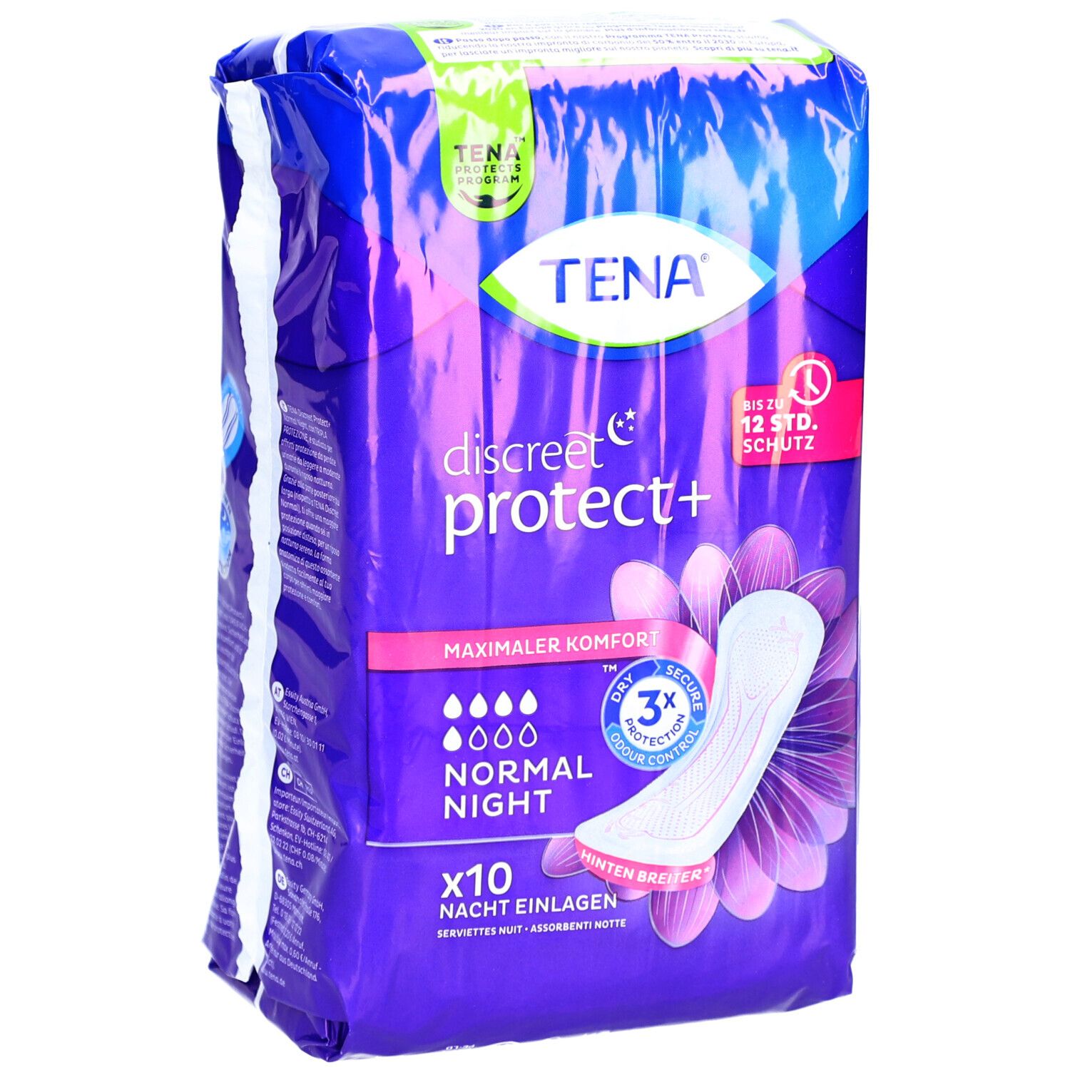 TENA Discreet Protect+ Normal Night - Binden bei Blasenschwäche
