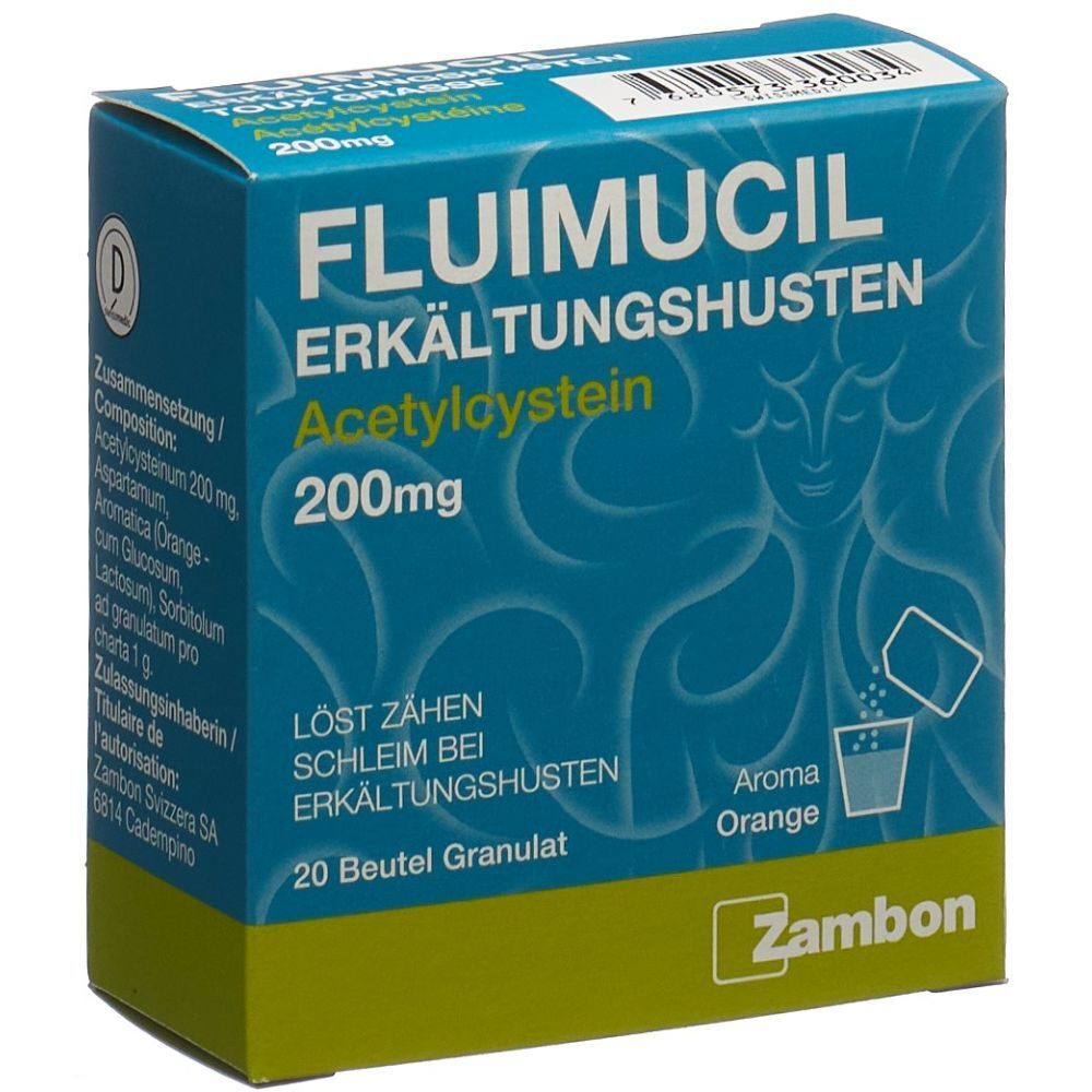 FLUIMUCIL Erkältungshusten Gran 200 mg 20 Stk