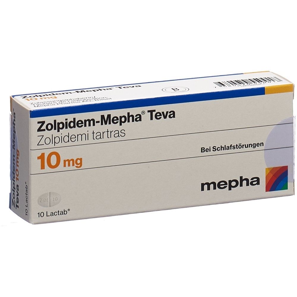 ZOLPIDEM Mepha Teva Lactab 10 mg SDO