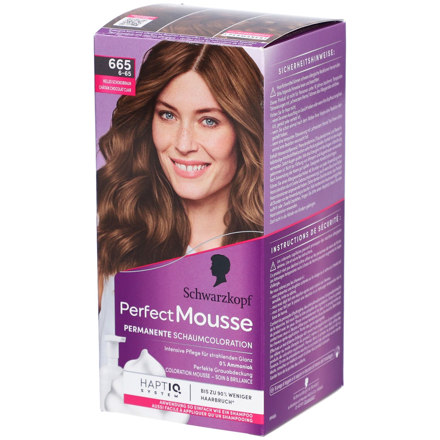 SCHWARZKOPF Perfect Mousse 665 Châtain chocolat clair