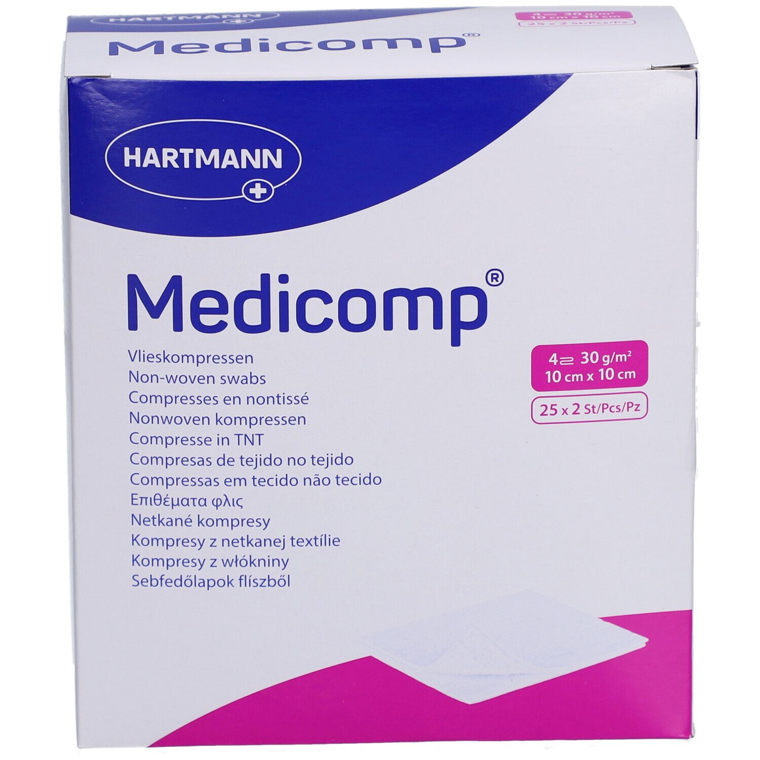 Medicomp® Compresses stériles non tissées 10 x 10 cm 4 couches