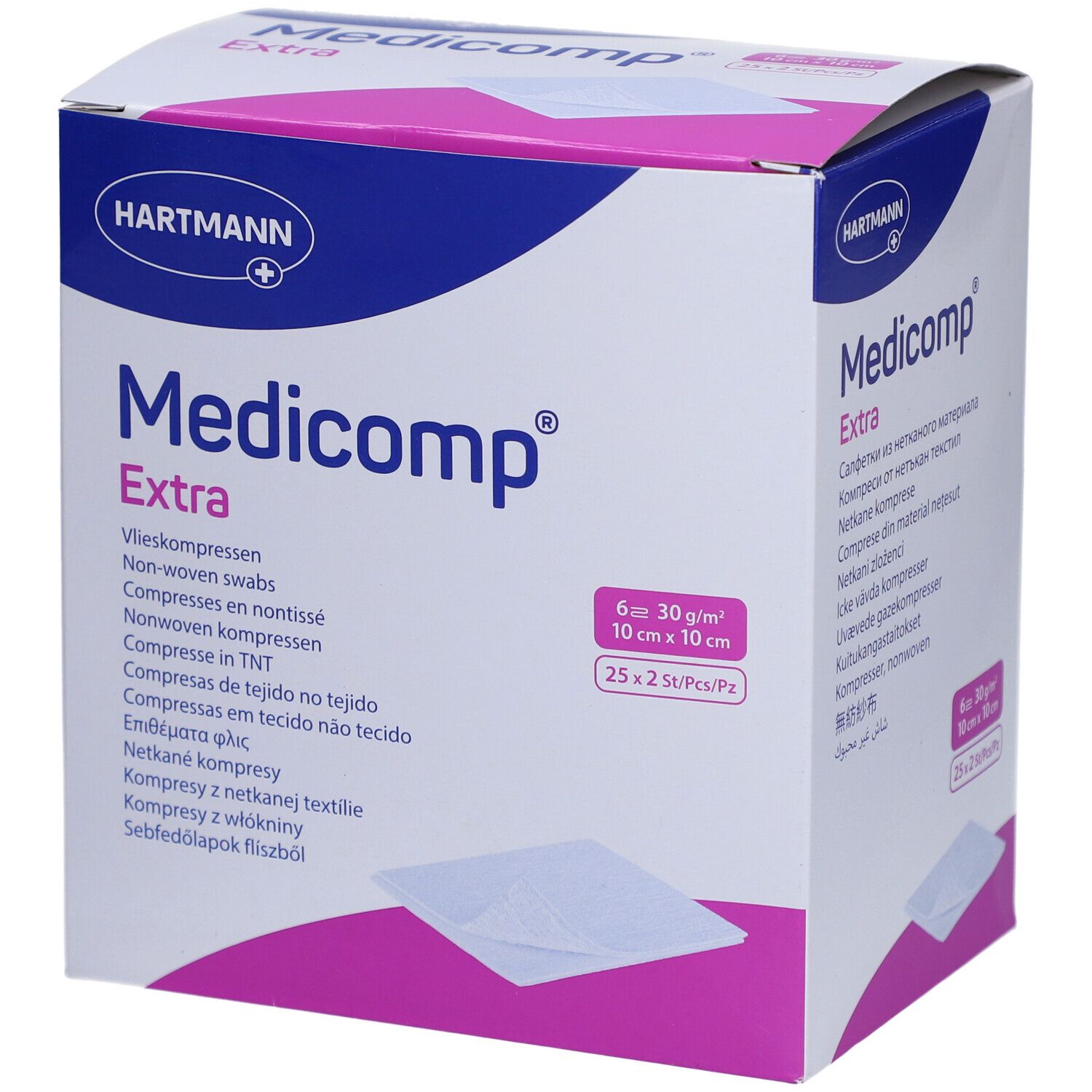 Medicomp® Compresses non tissées stériles 10 x 10 cm 6 couches